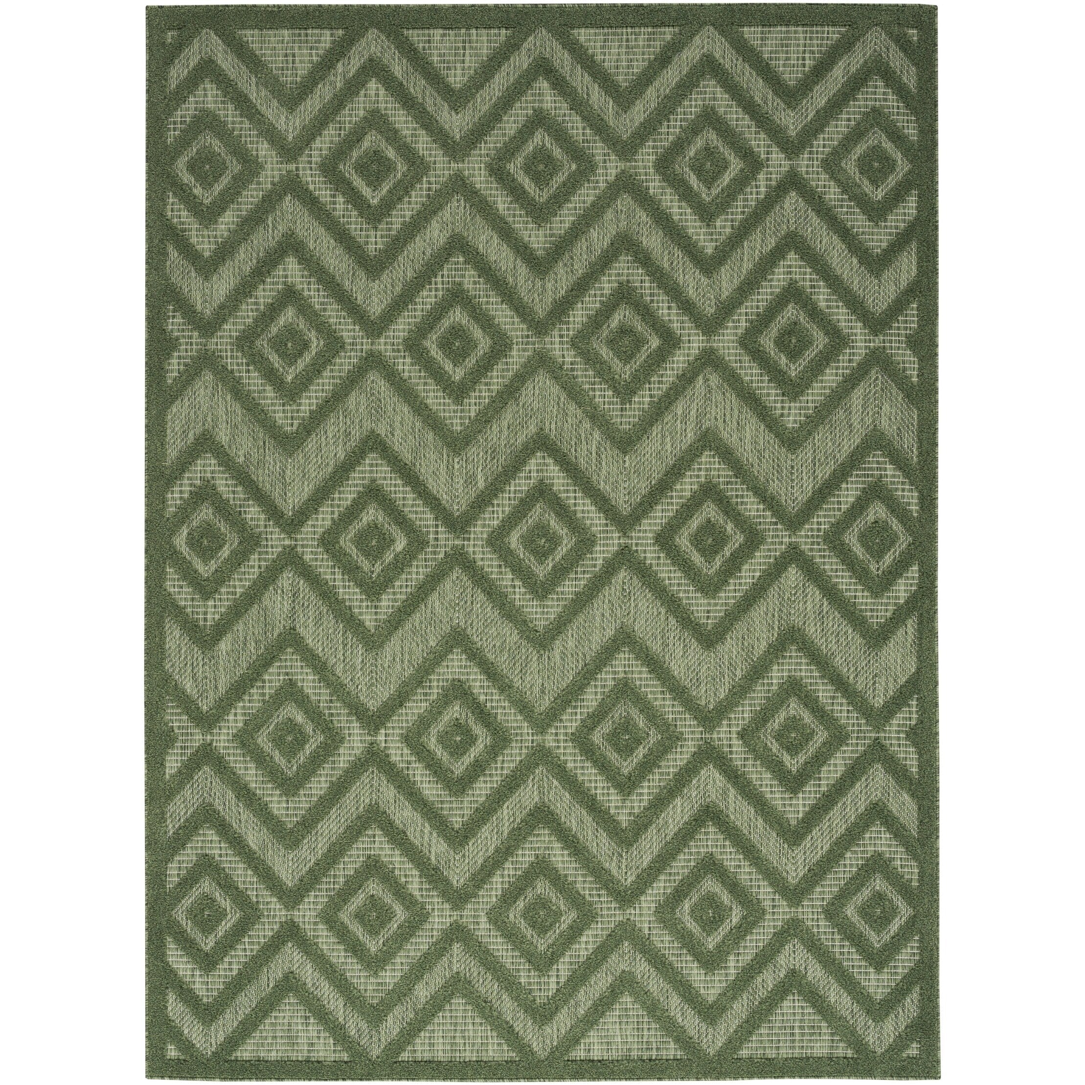 Tapis géométrique polyvalent à tissage plat pour intérieur/extérieur Nourison