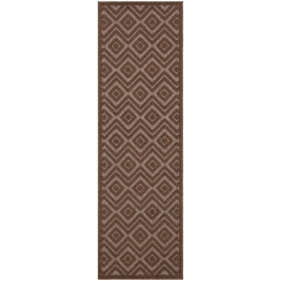 Tapis géométrique polyvalent à tissage plat pour intérieur/extérieur Nourison