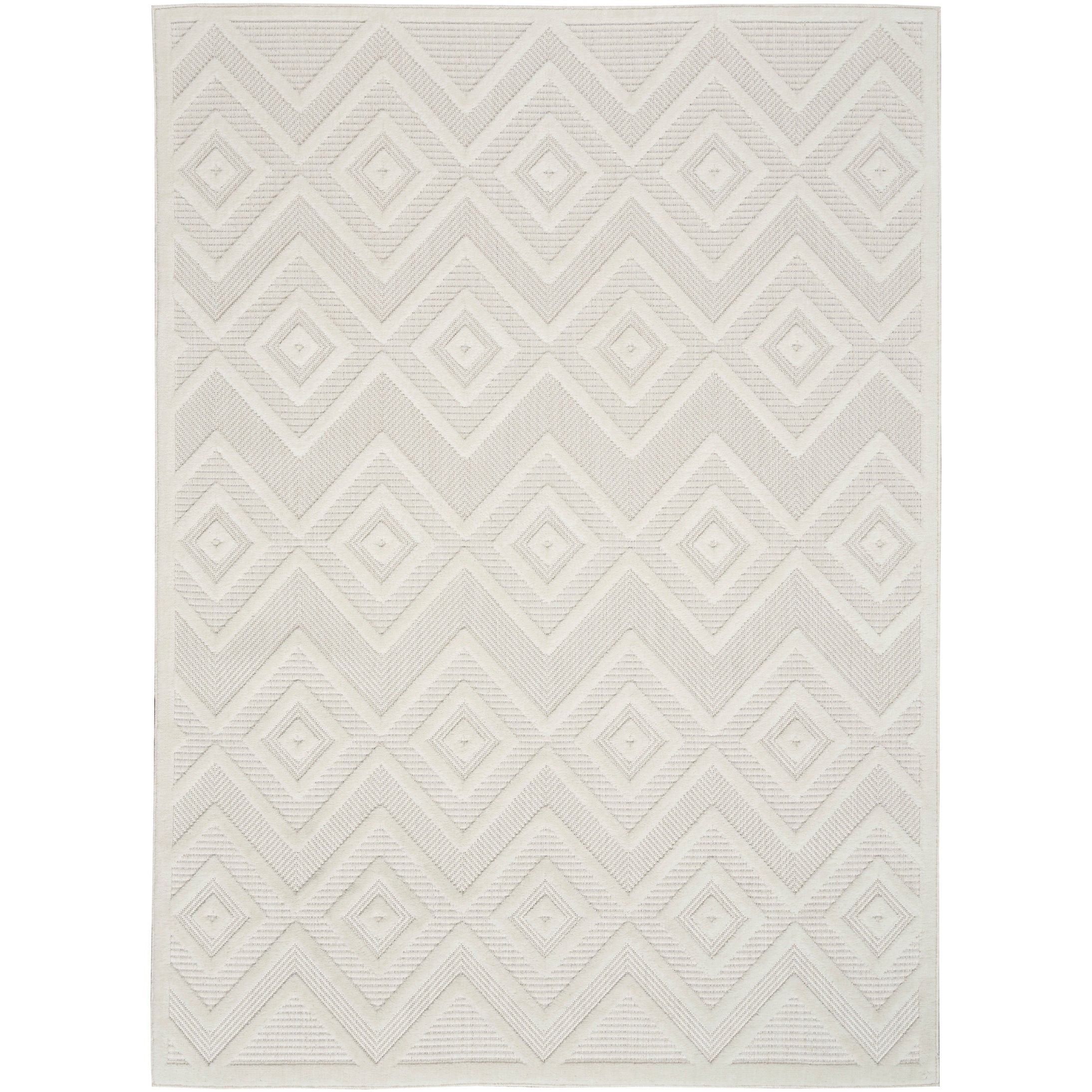 Tapis géométrique polyvalent à tissage plat pour intérieur/extérieur Nourison
