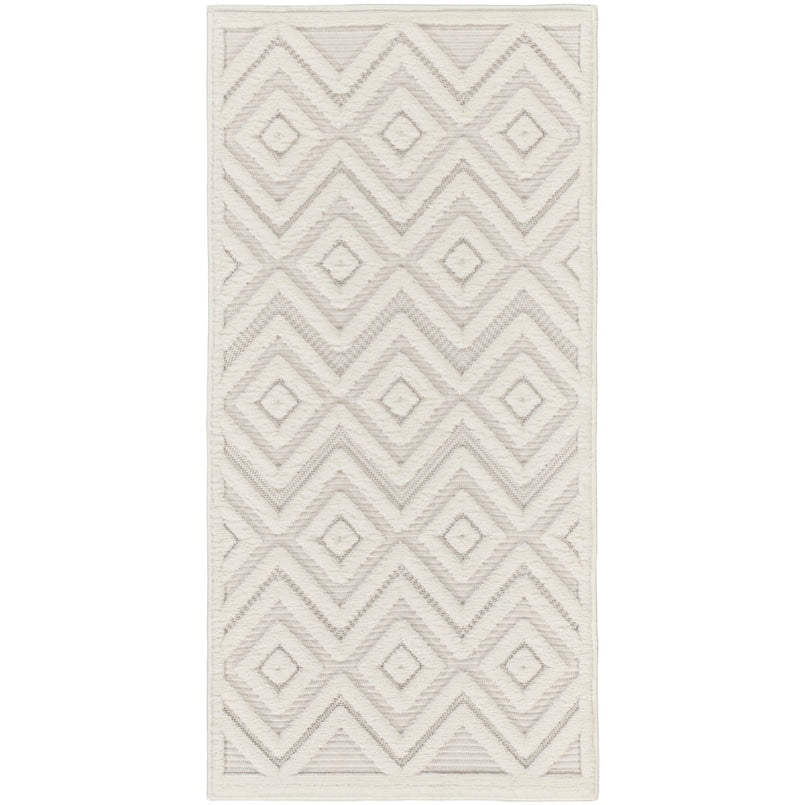 Tapis géométrique polyvalent à tissage plat pour intérieur/extérieur Nourison