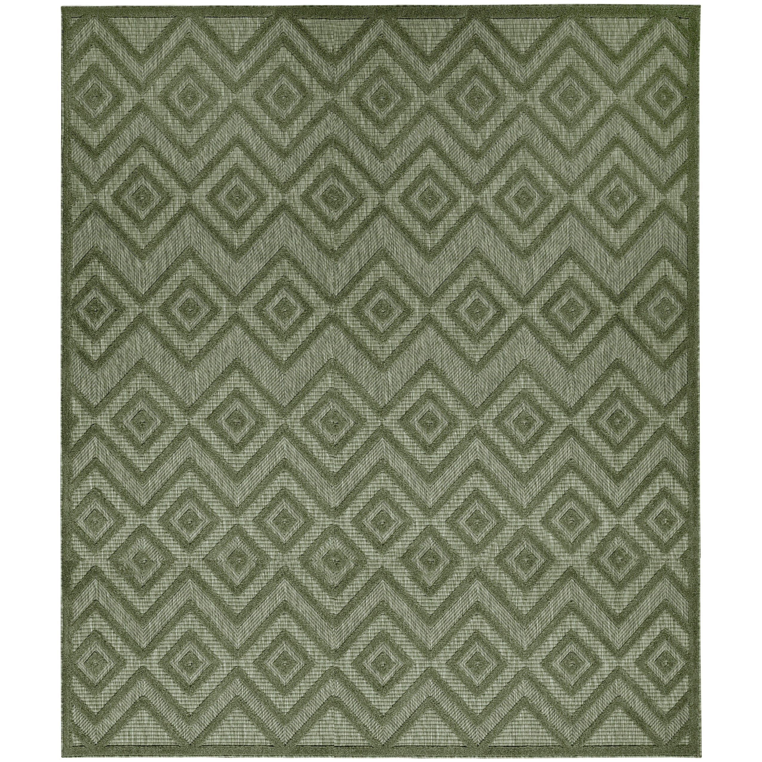 Tapis géométrique polyvalent à tissage plat pour intérieur/extérieur Nourison
