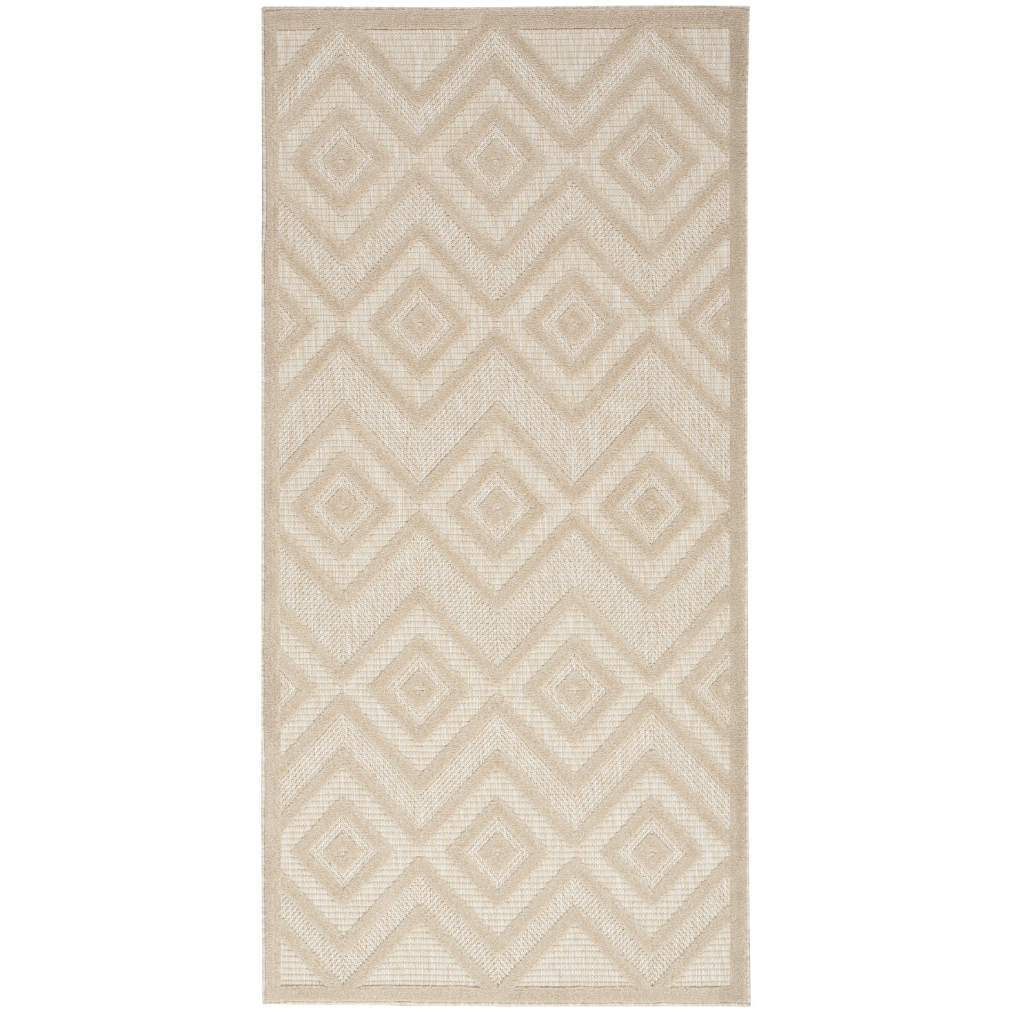 Tapis géométrique polyvalent à tissage plat pour intérieur/extérieur Nourison