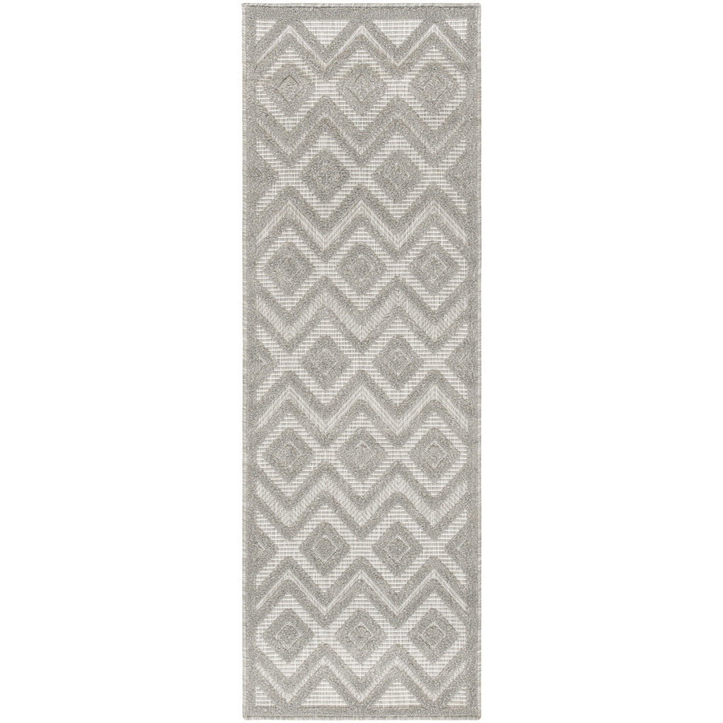 Tapis géométrique polyvalent à tissage plat pour intérieur/extérieur Nourison