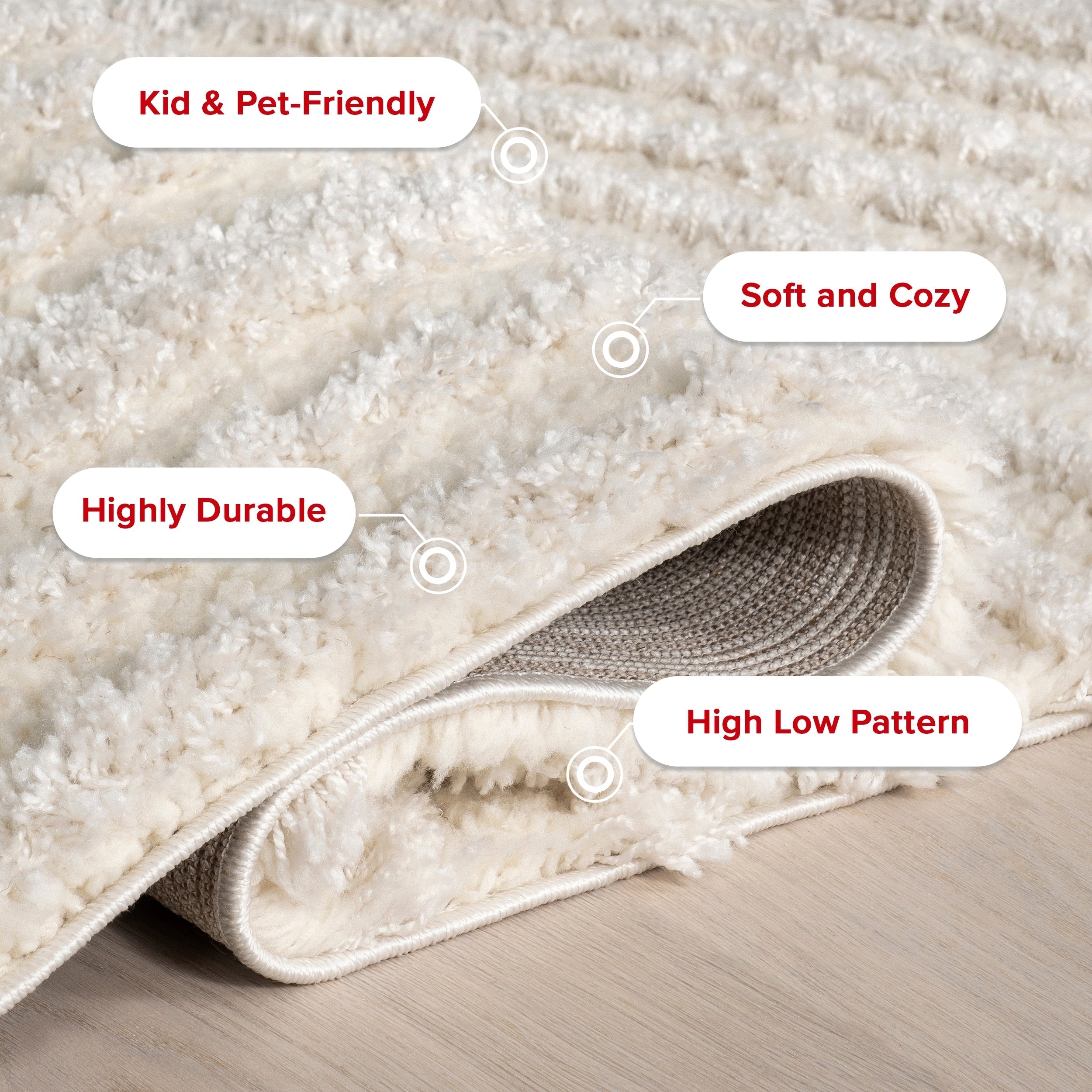 Tapis à poils longs abstrait Nuloom Gloria