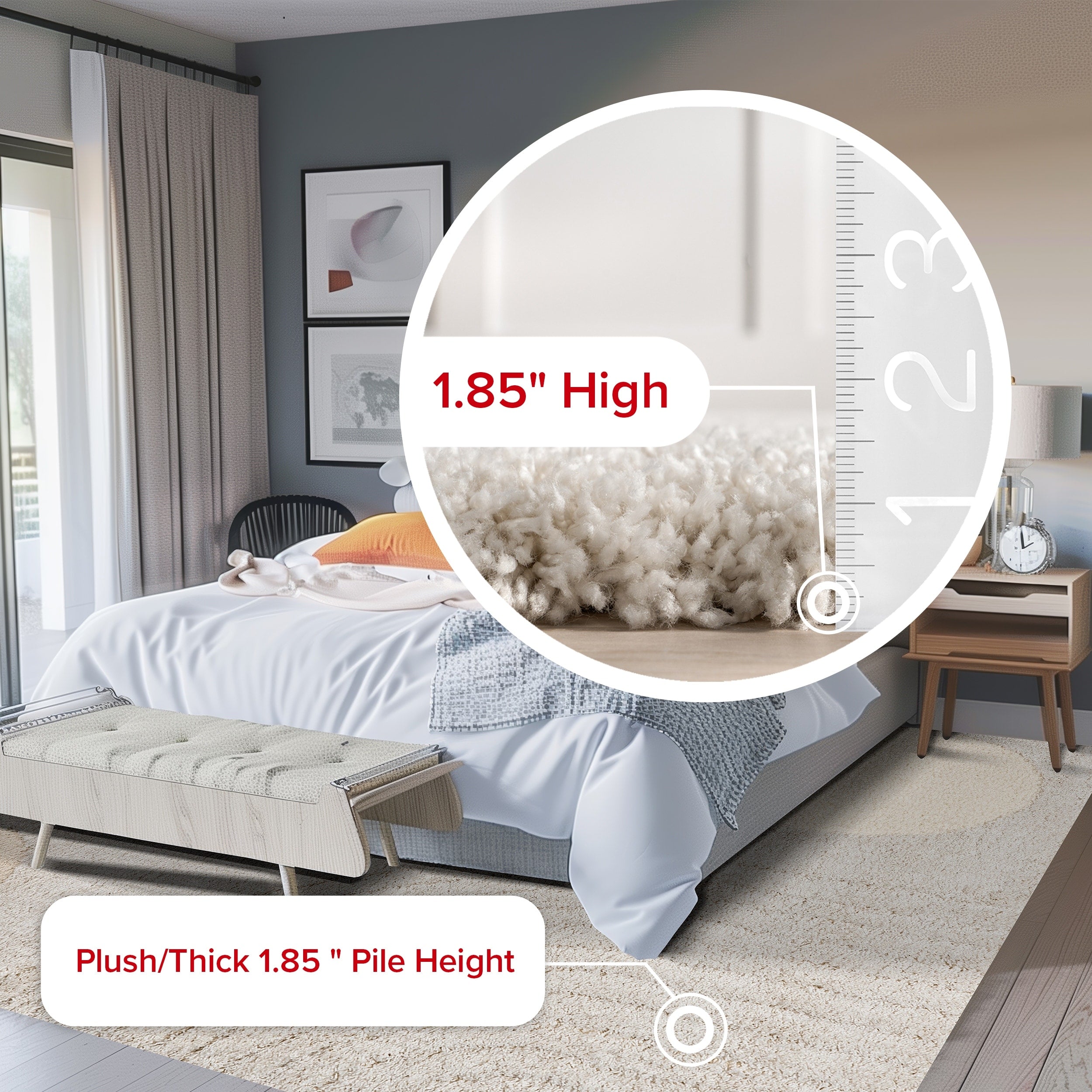 Tapis à poils longs abstrait Nuloom Gloria