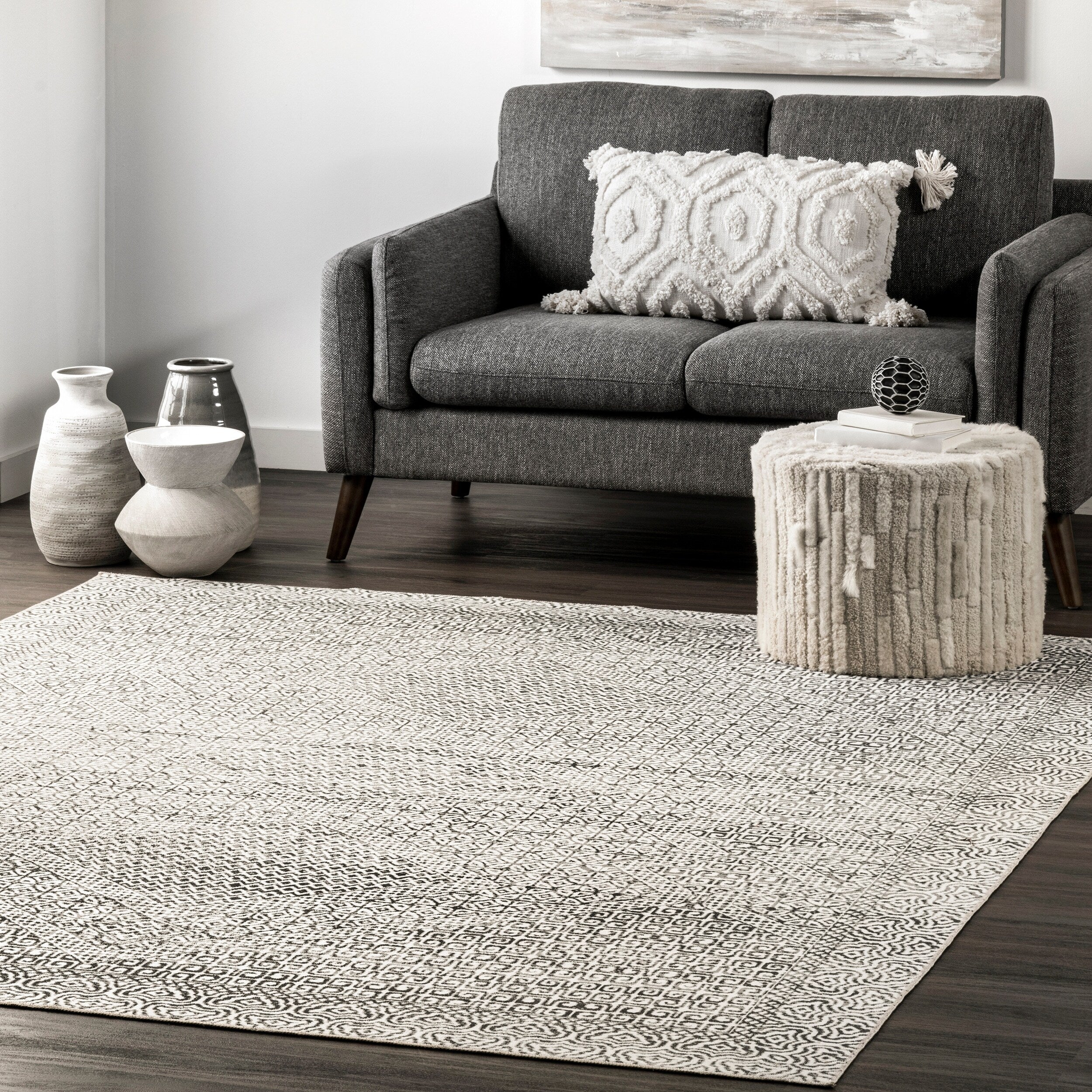 Tapis lavable en machine Nuloom Hart SpinClean Abstract Tribal