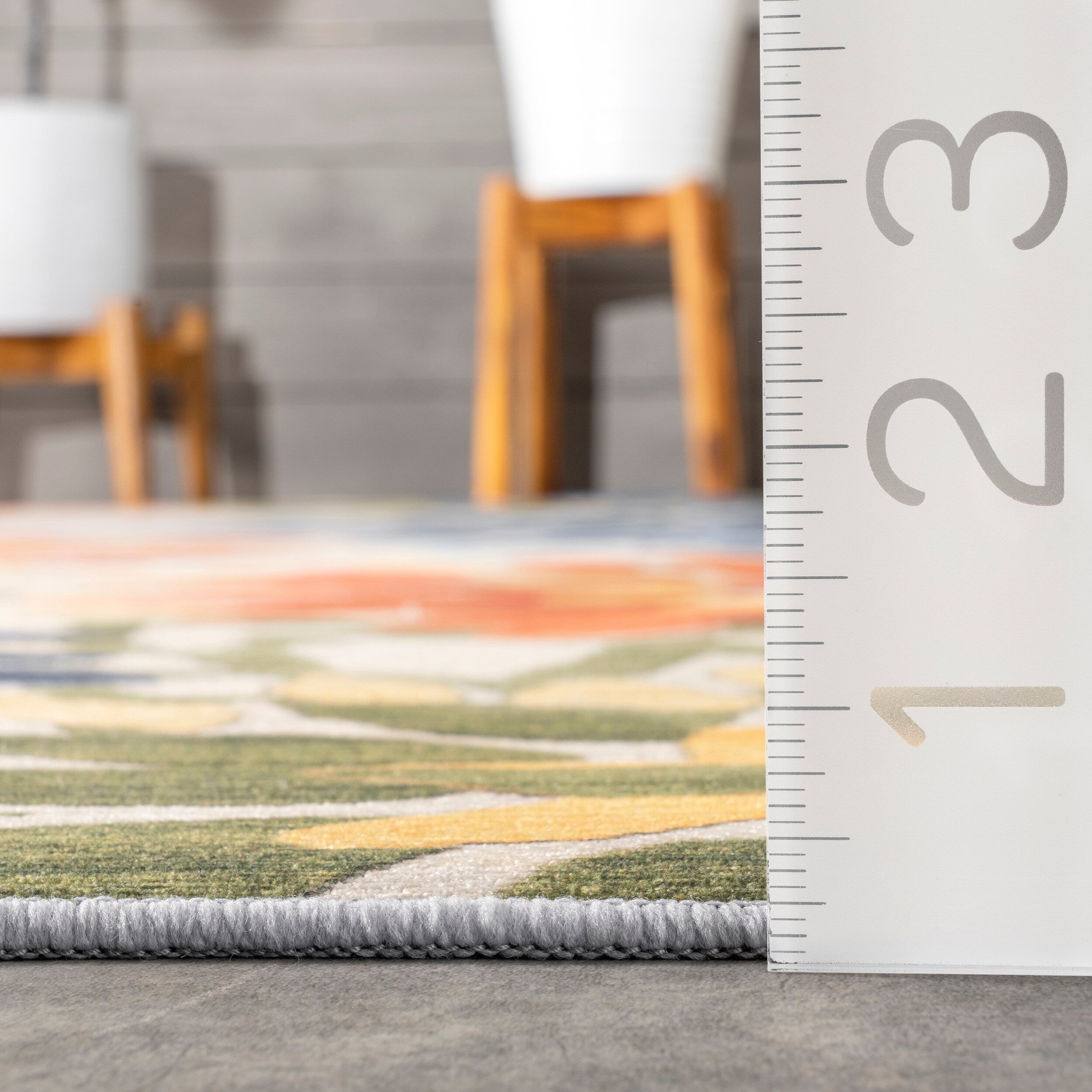 Tapis d'intérieur/extérieur lavable en machine à motif floral Nuloom Rosana