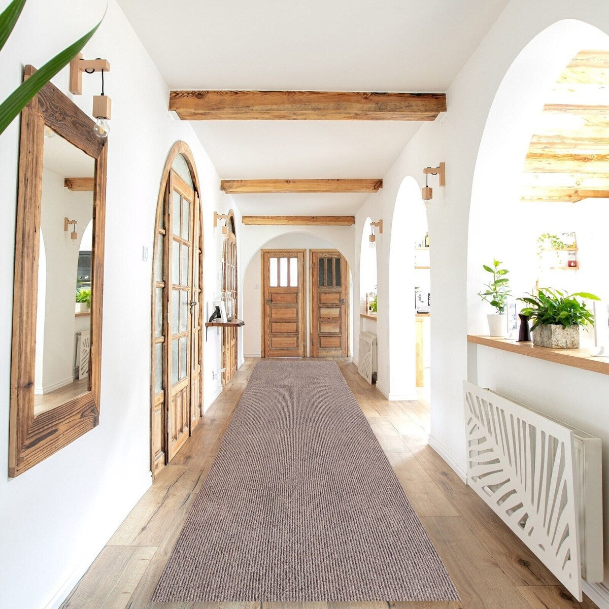 Tapis de couloir extérieur/intérieur sur mesure de 36'' de large x votre choix de longueur avec support en PVC antidérapant