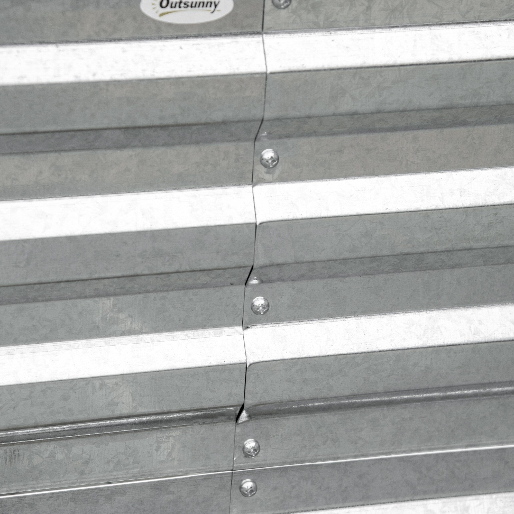 Outsunny Raised Garden Bed, 71 x 36 x 23 Galvanized Steel Planters for Outdoor Plants with Reinforced Rods