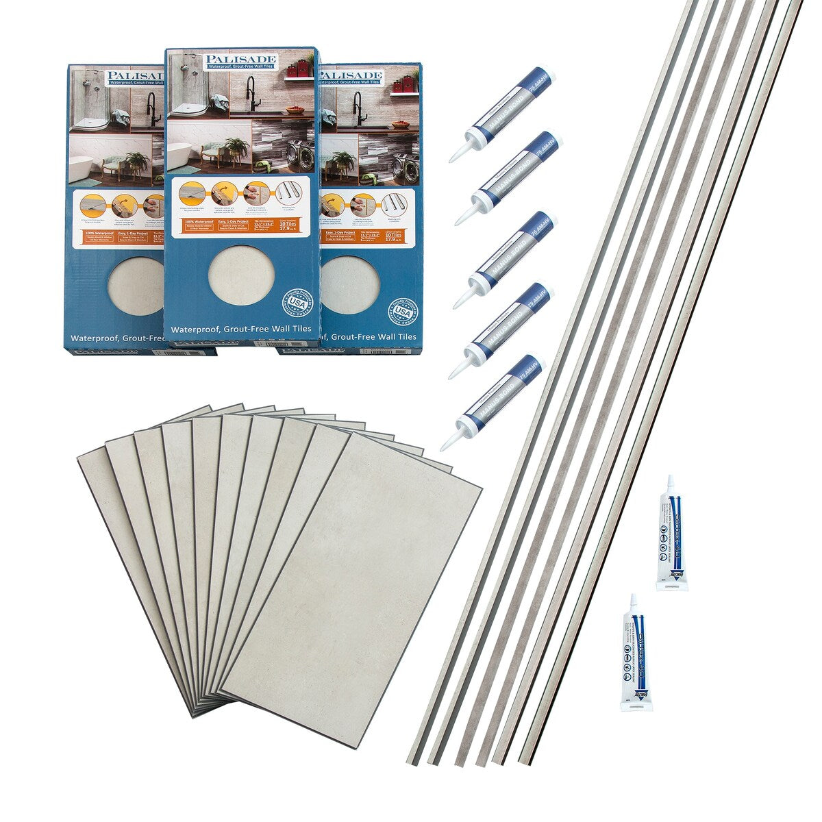 Kit de douche en carrelage mural Palisade