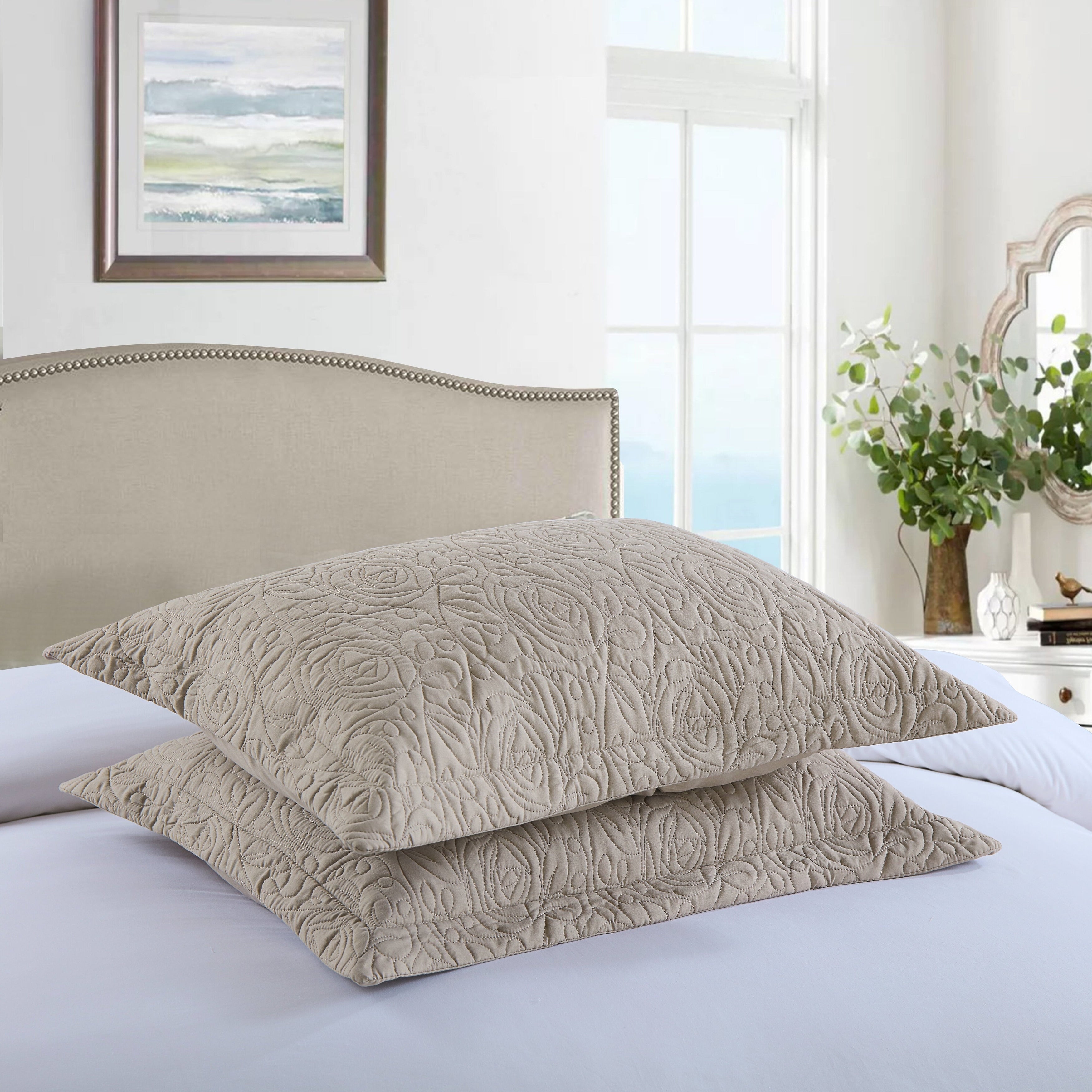 Porch & Den Manor Embroidered Pillow Sham (Set of 2)