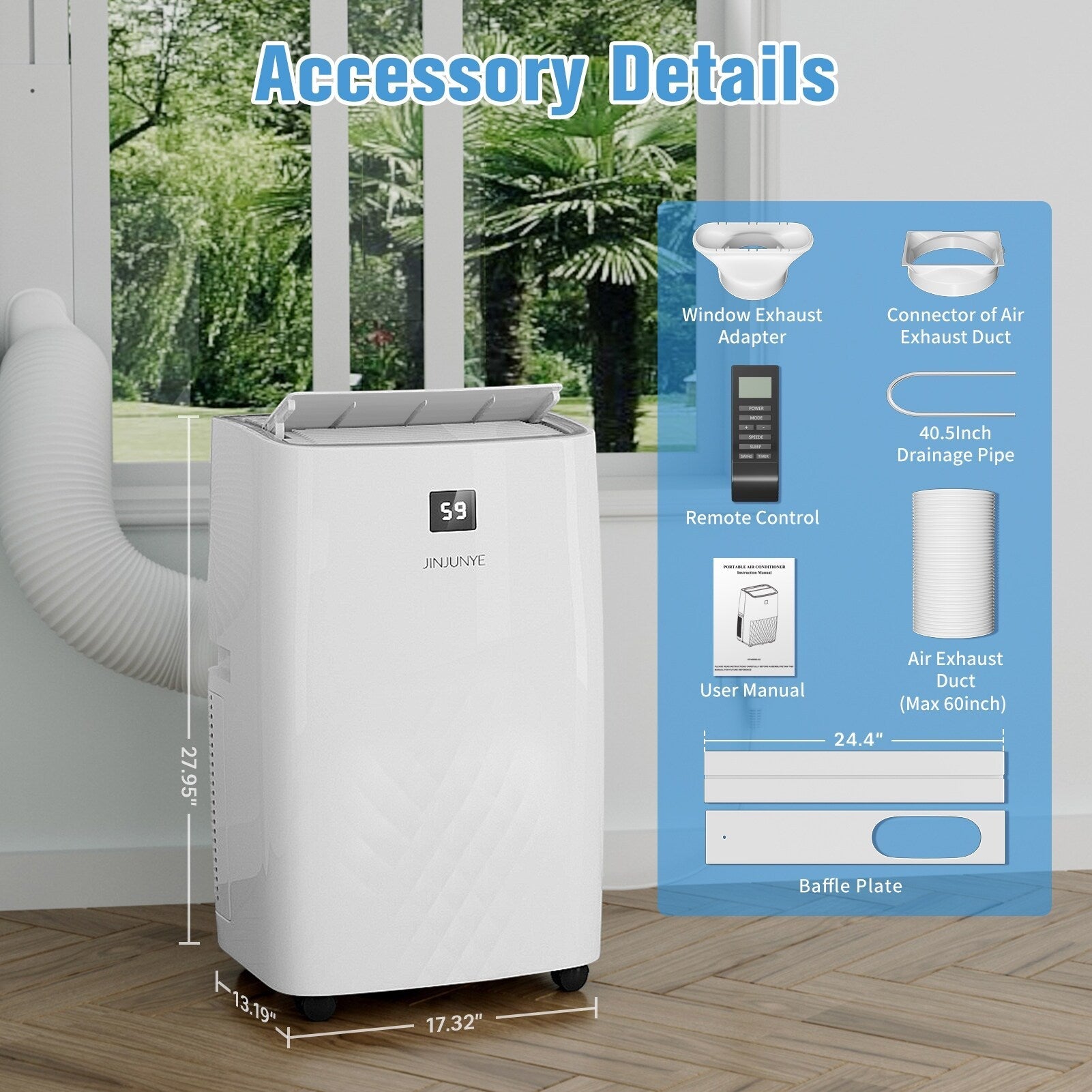 Climatiseur portatif avec chauffage – 12 000 BTU de refroidissement et 10 000 BTU de chauffage pour pièces jusqu'à 700 pi²