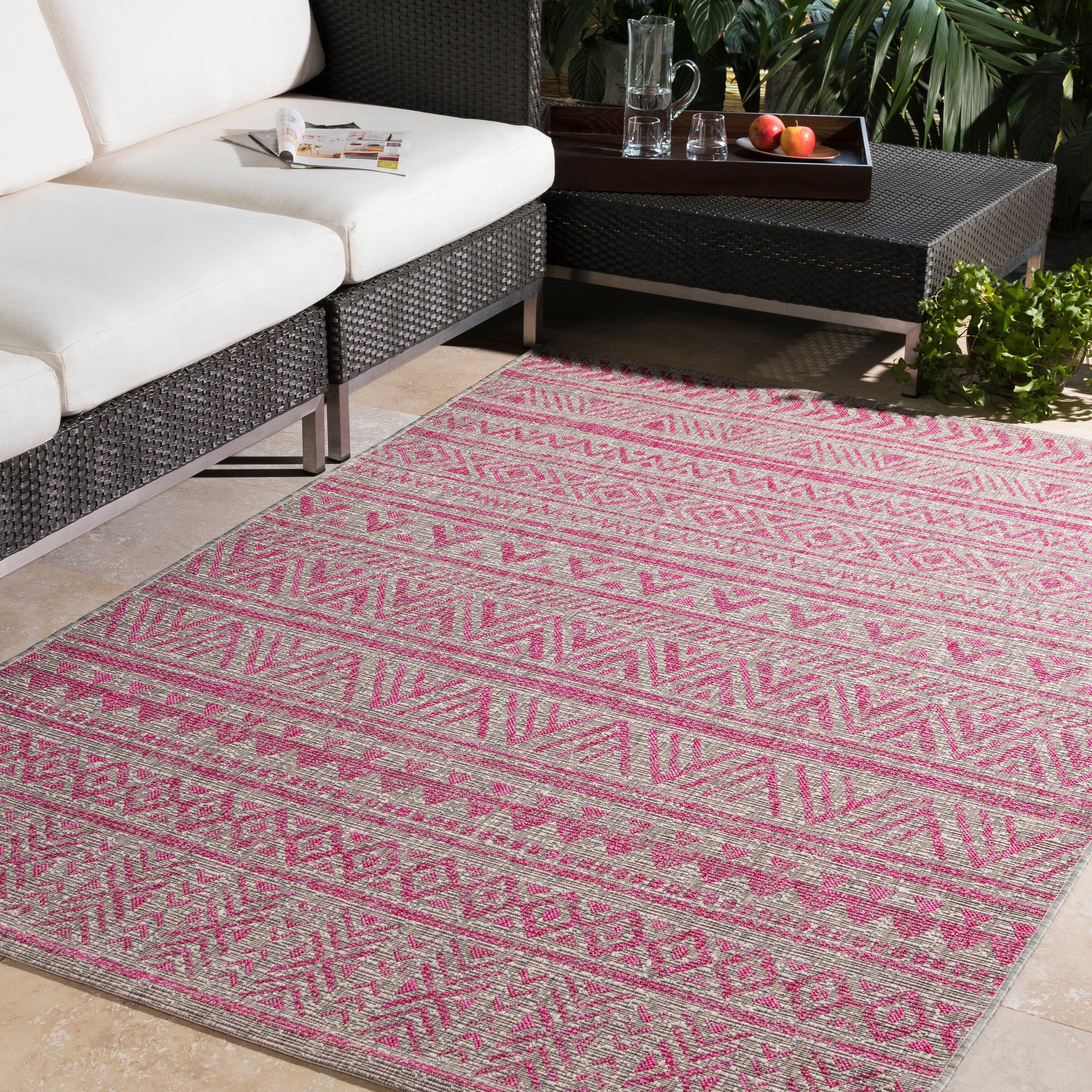 Tapis d'intérieur/extérieur vintage Livabliss Powlett de style sud-ouest