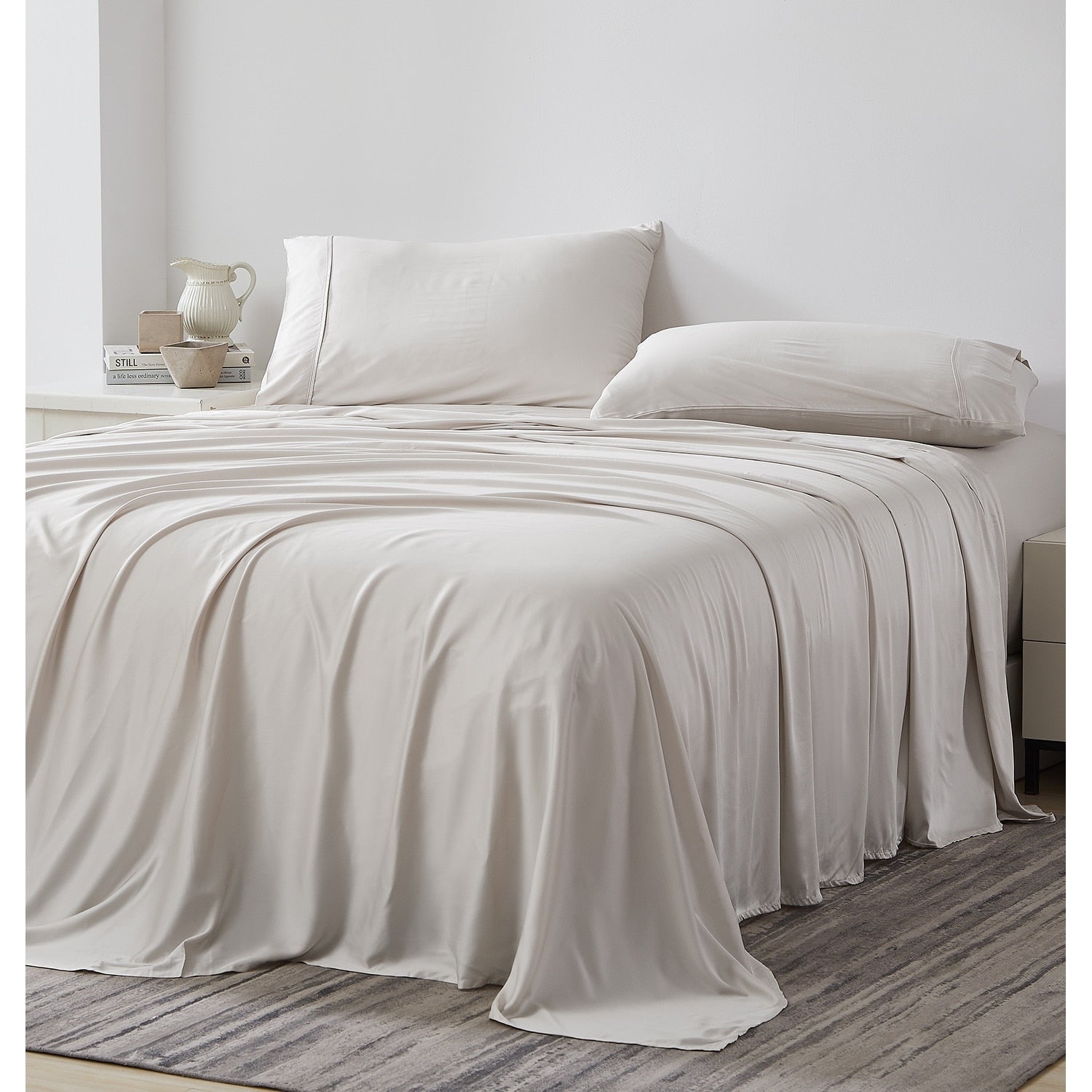 Premium Luxury 100-percent Bamboo Viscose 21-inch Extra Deep Pocket 4-piece Bed Sheet Set