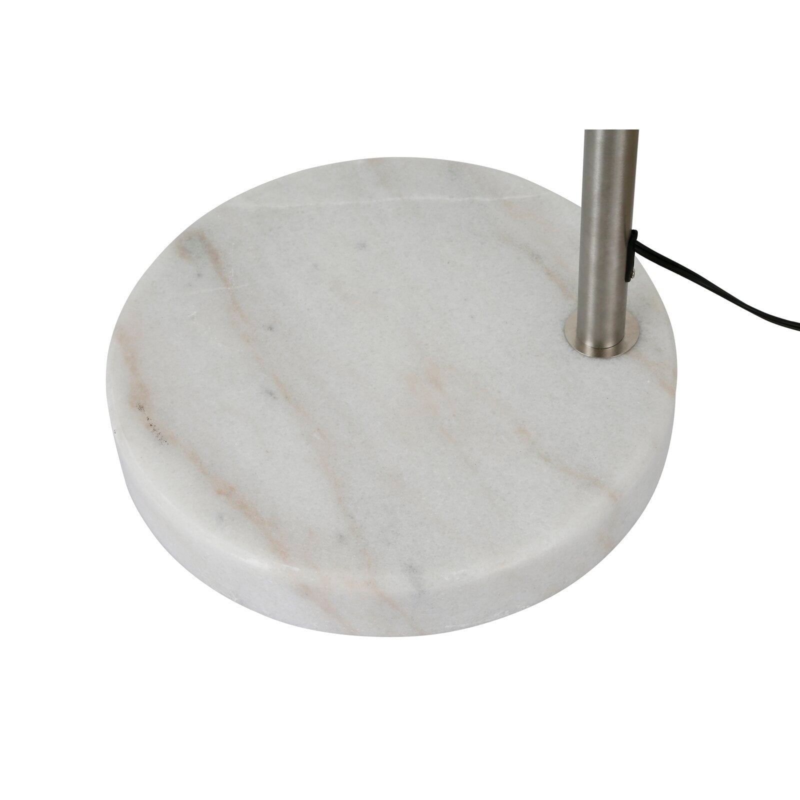 Lampadaire arqué réglable en acier Q-Max 81 avec abat-jour extra large et base en marbre