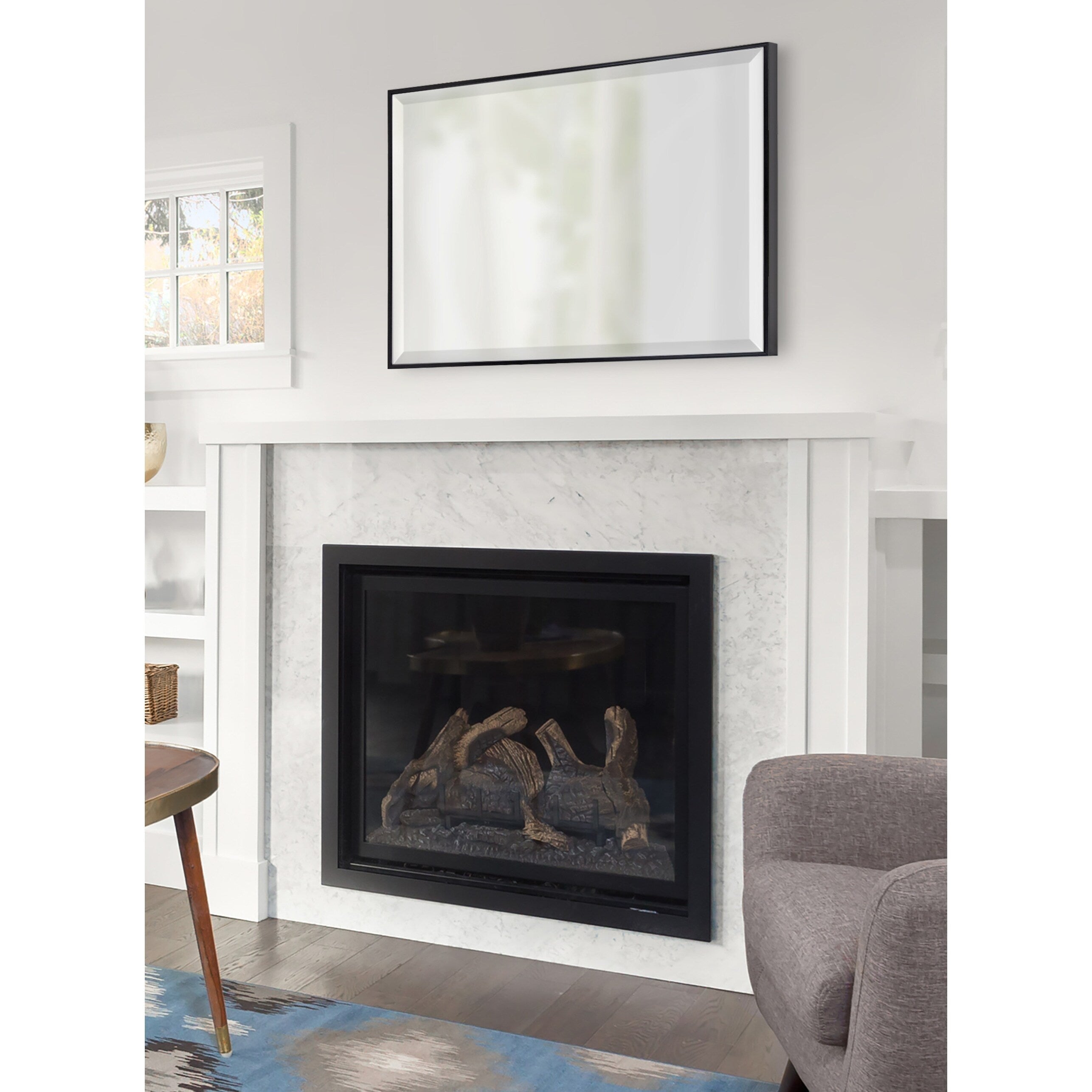 Miroir mural décoratif encadré Rhodes