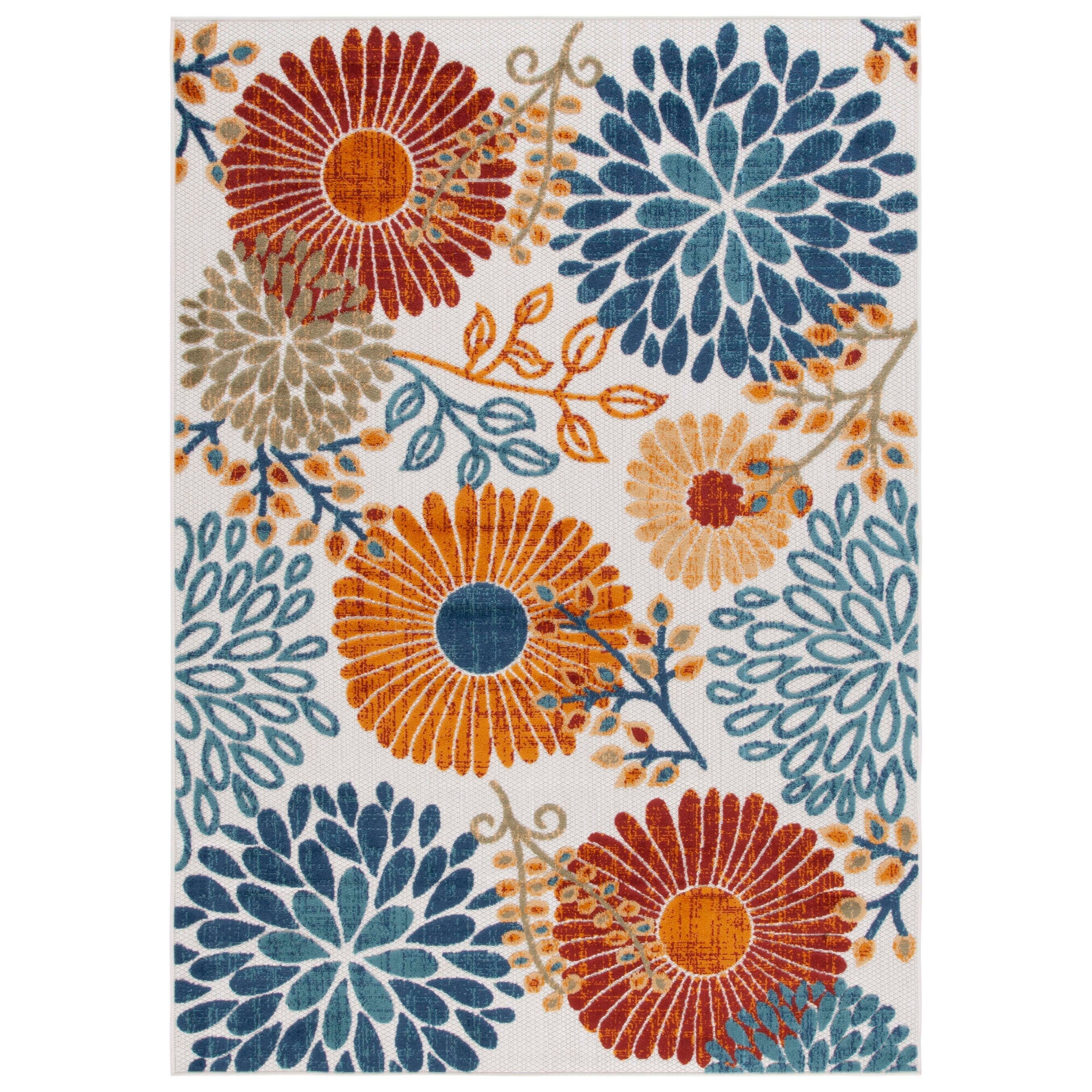 SAFAVIEH Tapis floral de patio imperméable intérieur/extérieur Cabana Hillechien