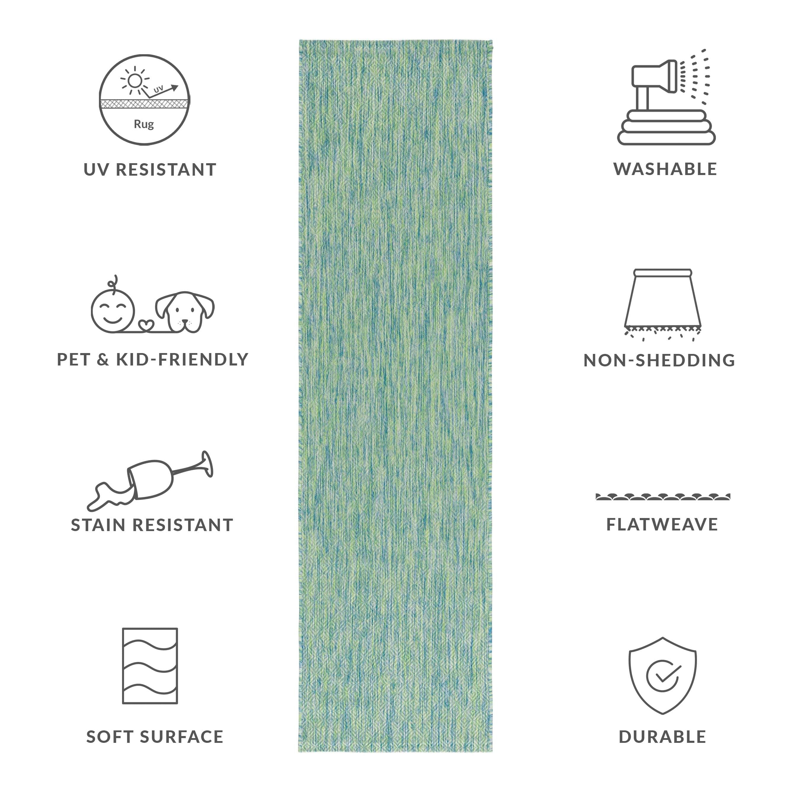 Tapis de jardin imperméable pour intérieur/extérieur SAFAVIEH Courtyard Begajeta.