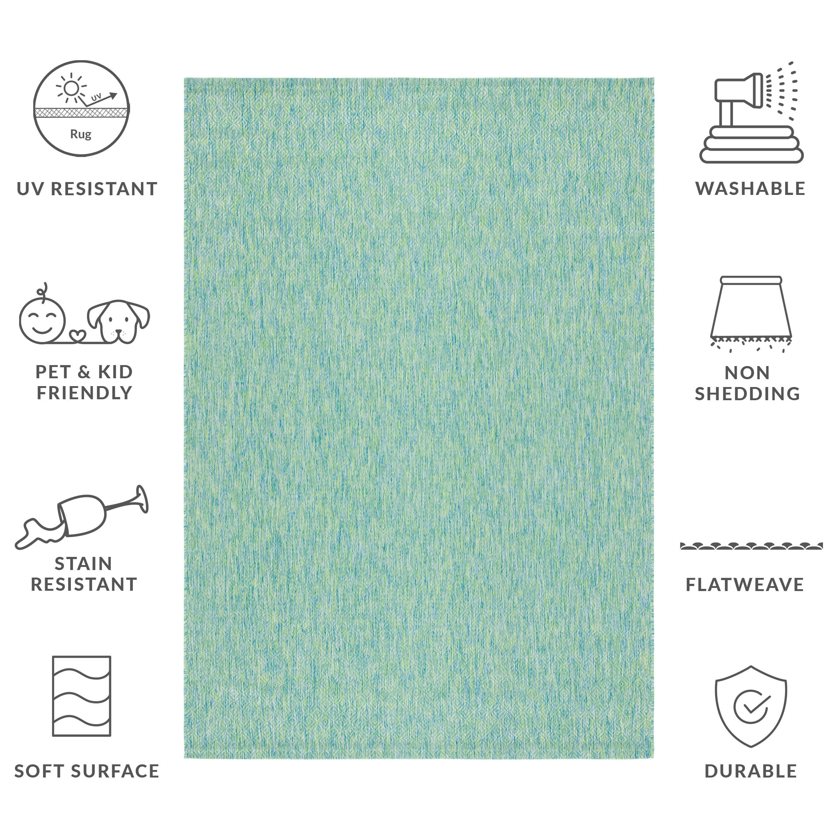 Tapis de jardin imperméable pour intérieur/extérieur SAFAVIEH Courtyard Begajeta.