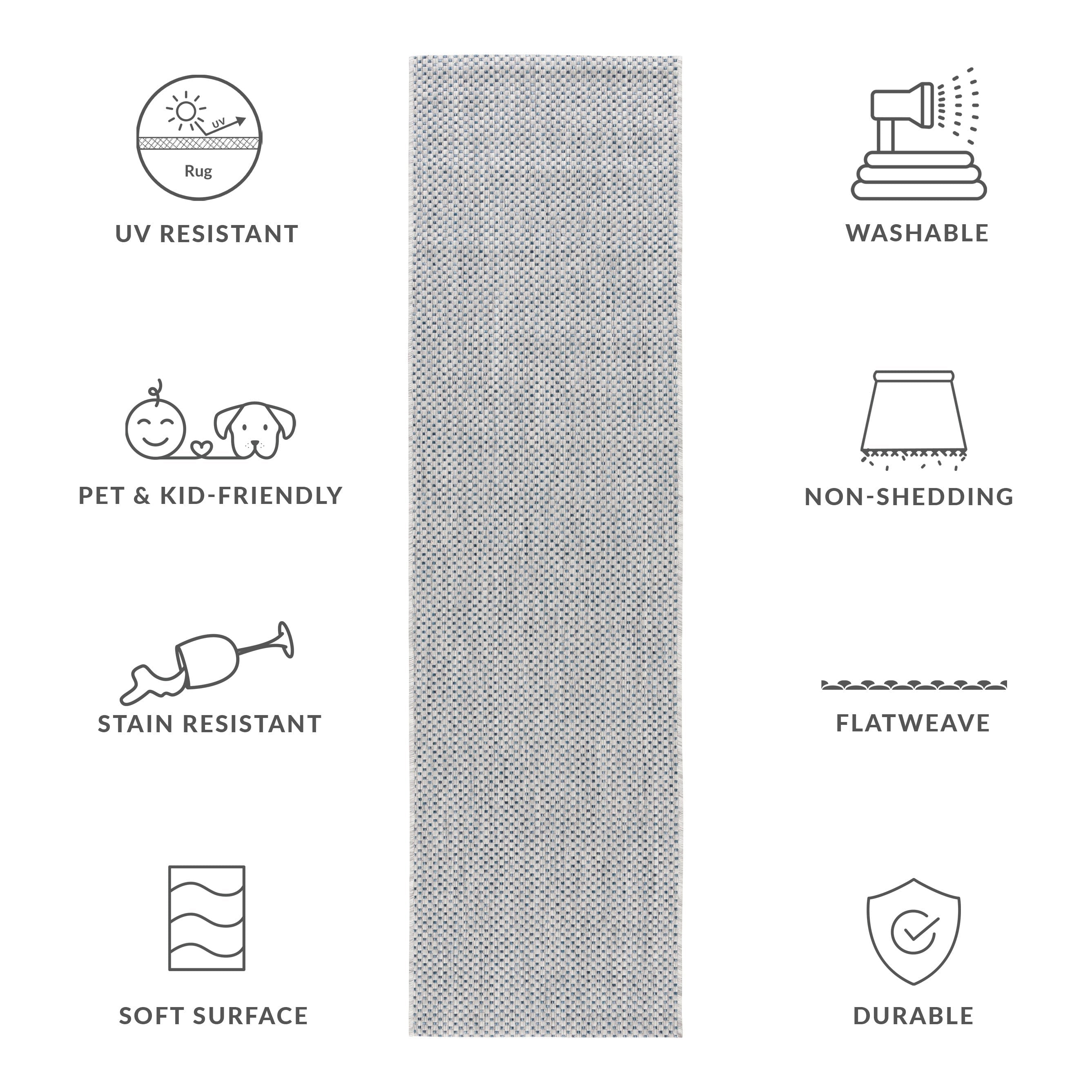 Tapis de jardin imperméable pour intérieur/extérieur SAFAVIEH Courtyard Begajeta.