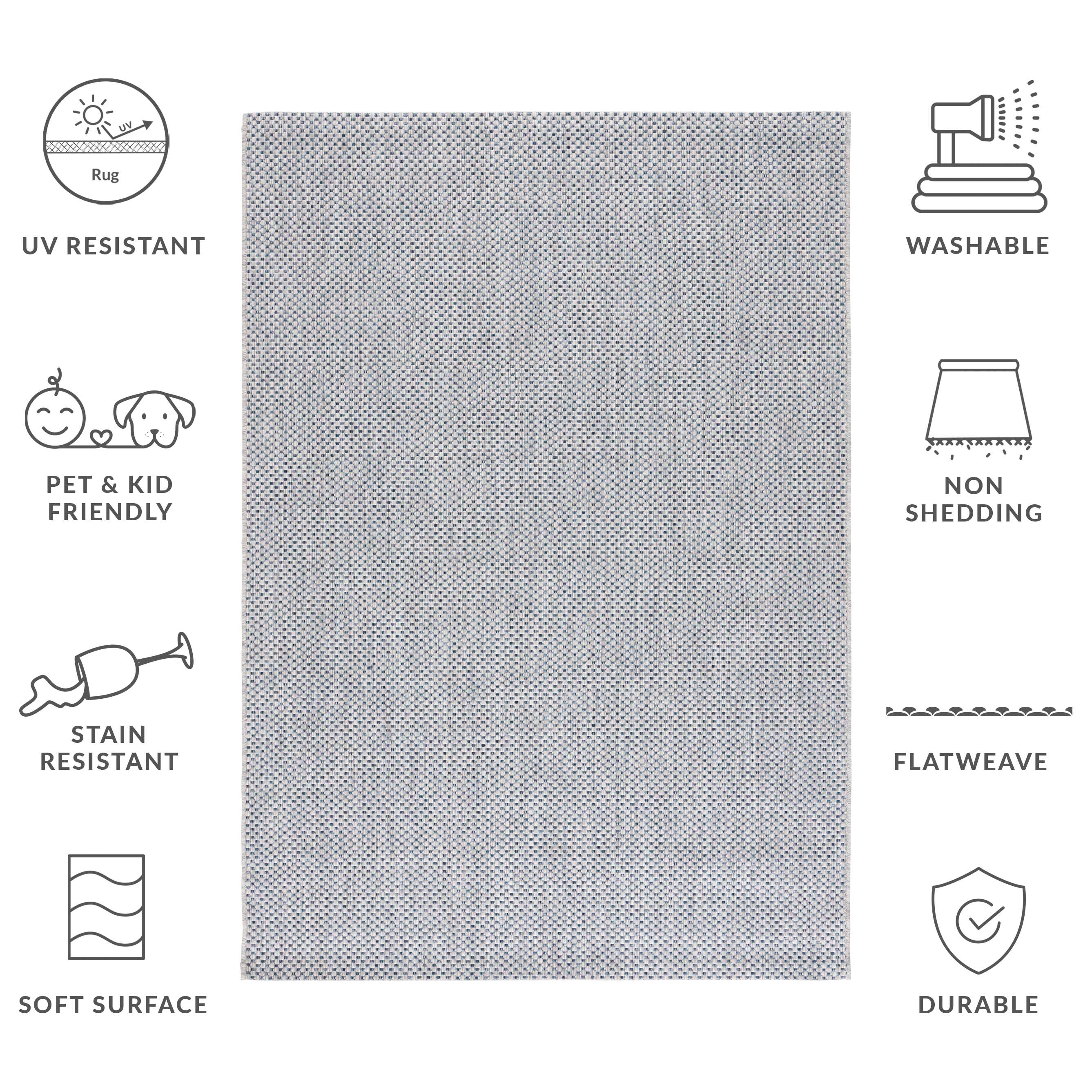 Tapis de jardin imperméable pour intérieur/extérieur SAFAVIEH Courtyard Begajeta.