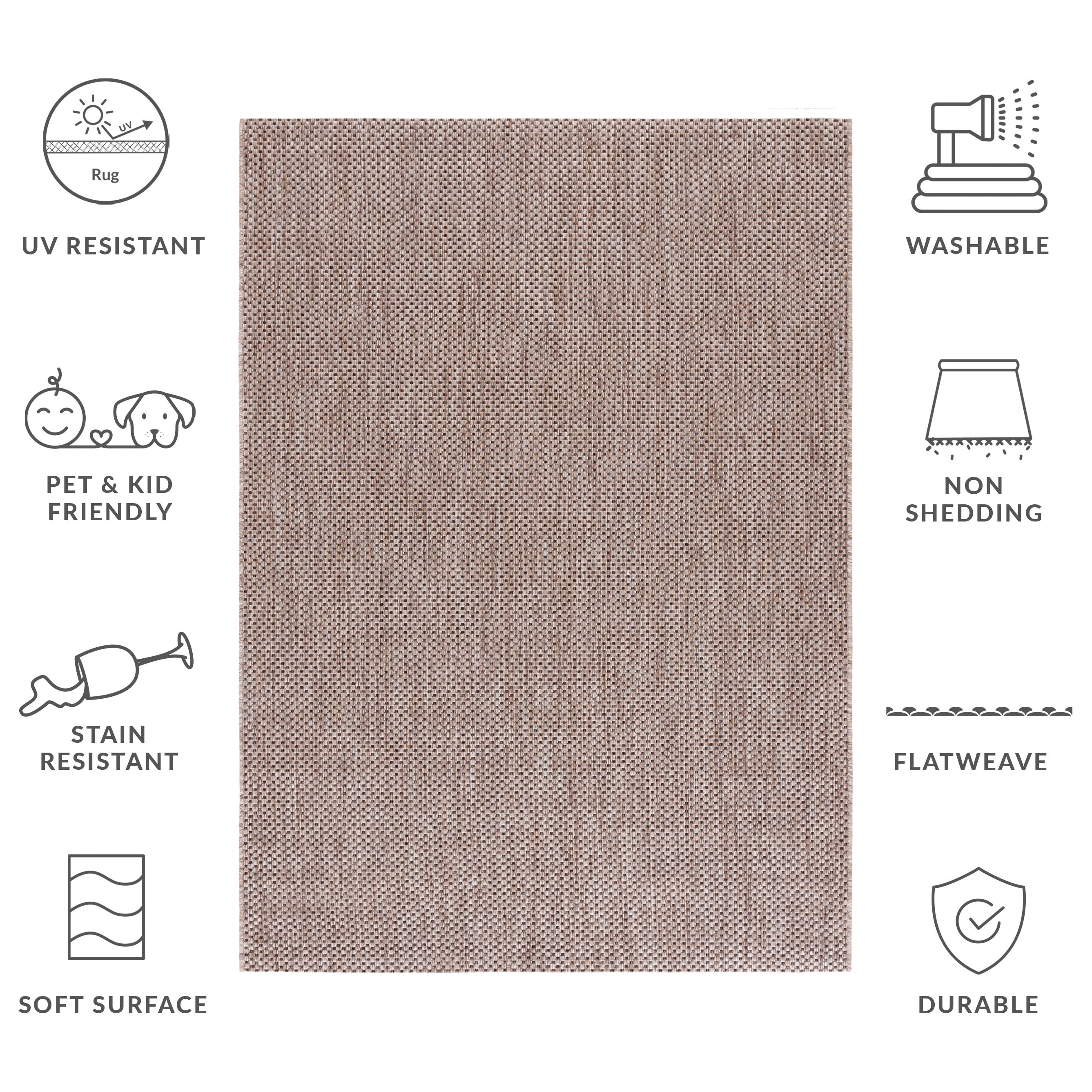 Tapis de jardin imperméable pour intérieur/extérieur SAFAVIEH Courtyard Begajeta.