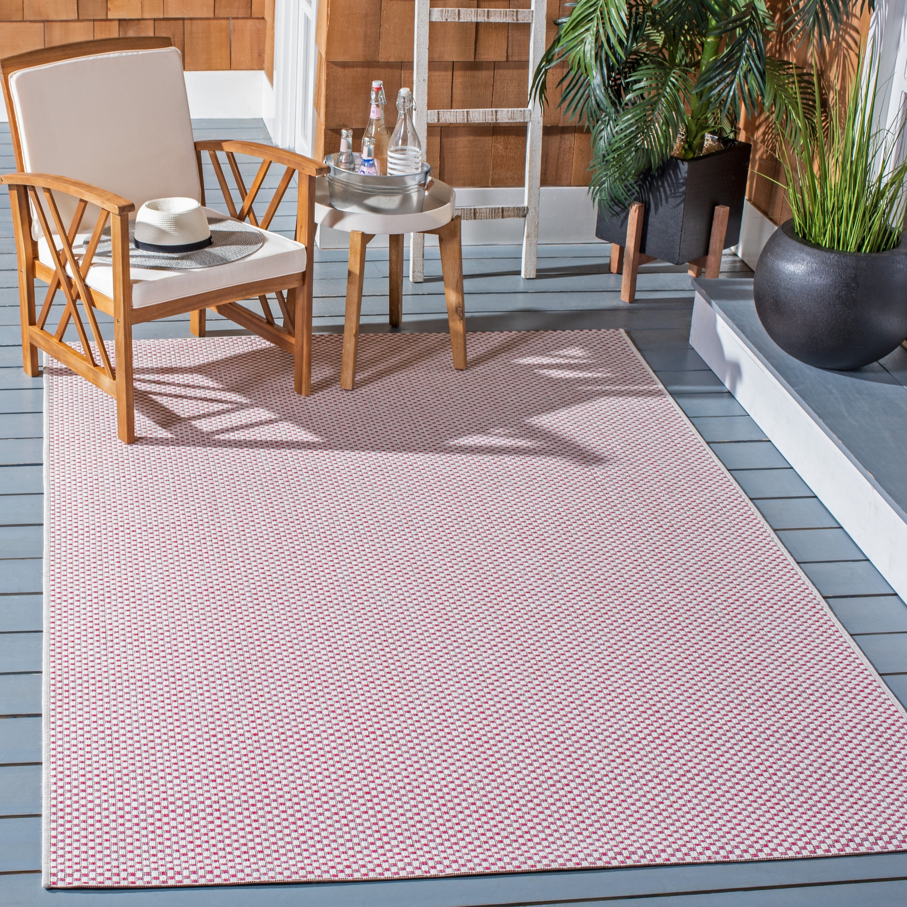 Tapis de jardin imperméable pour intérieur/extérieur SAFAVIEH Courtyard Begajeta.