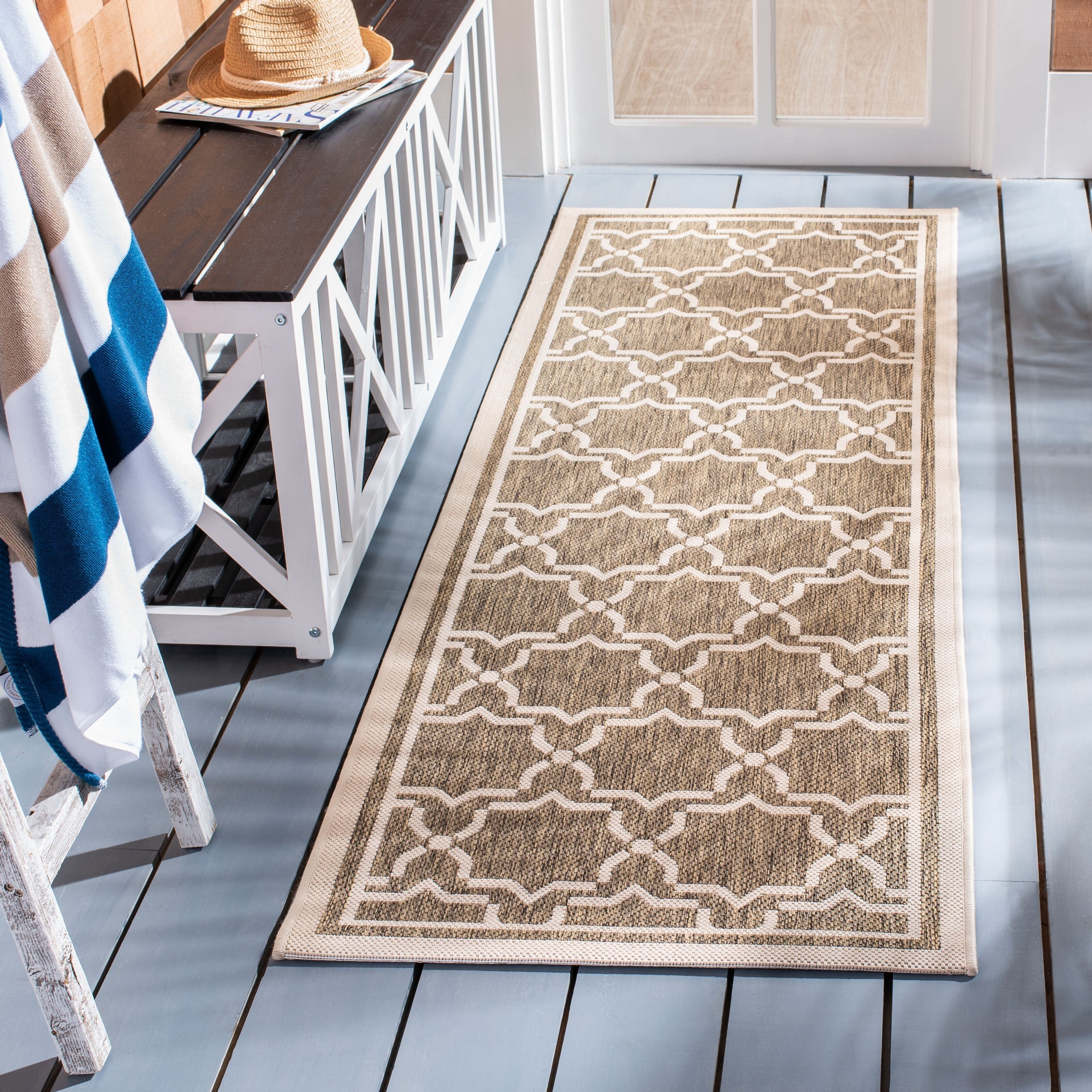 Tapis de jardin imperméable pour intérieur/extérieur SAFAVIEH Courtyard Gulsin