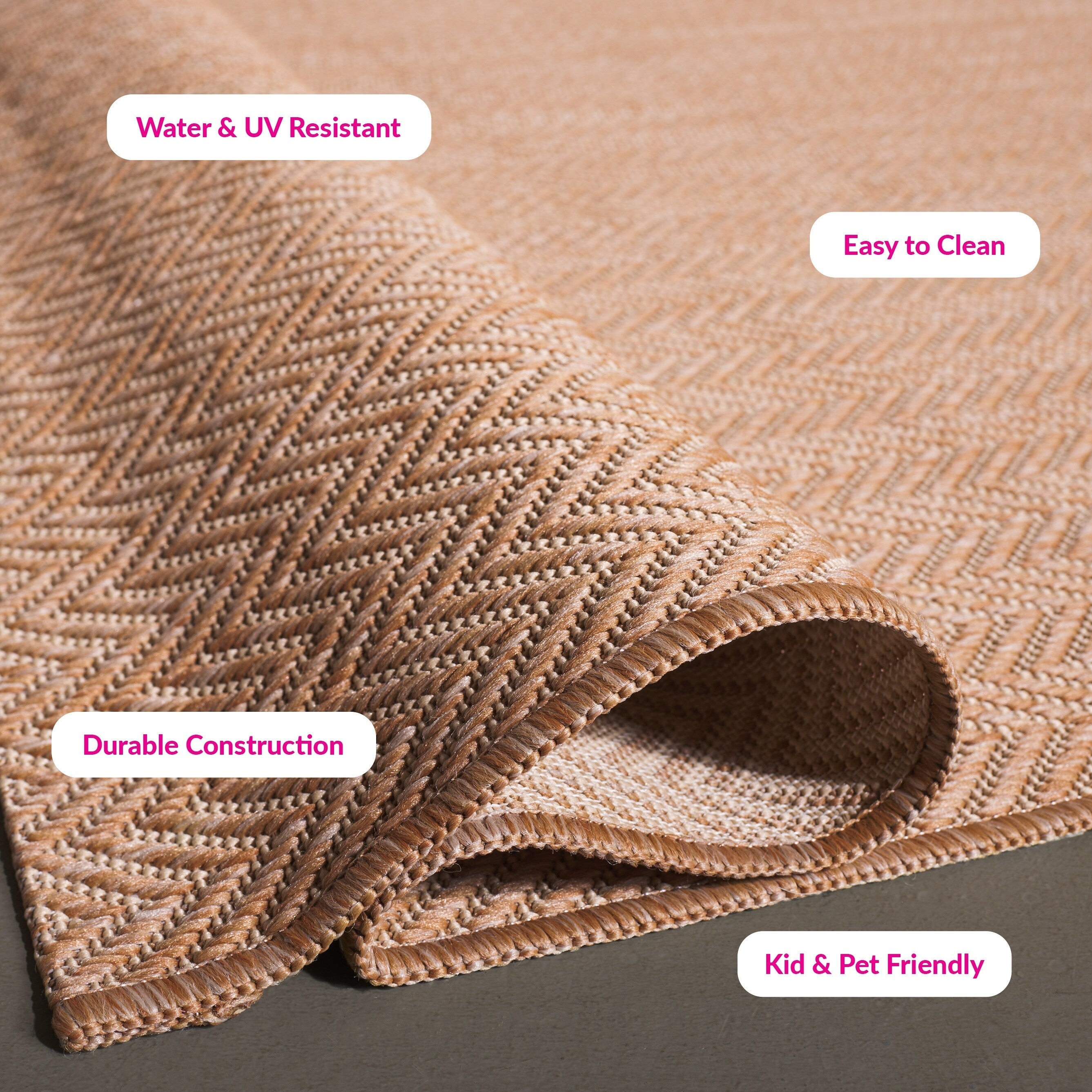 Tapis de jardin imperméable pour intérieur/extérieur SAFAVIEH Courtyard Ilmur