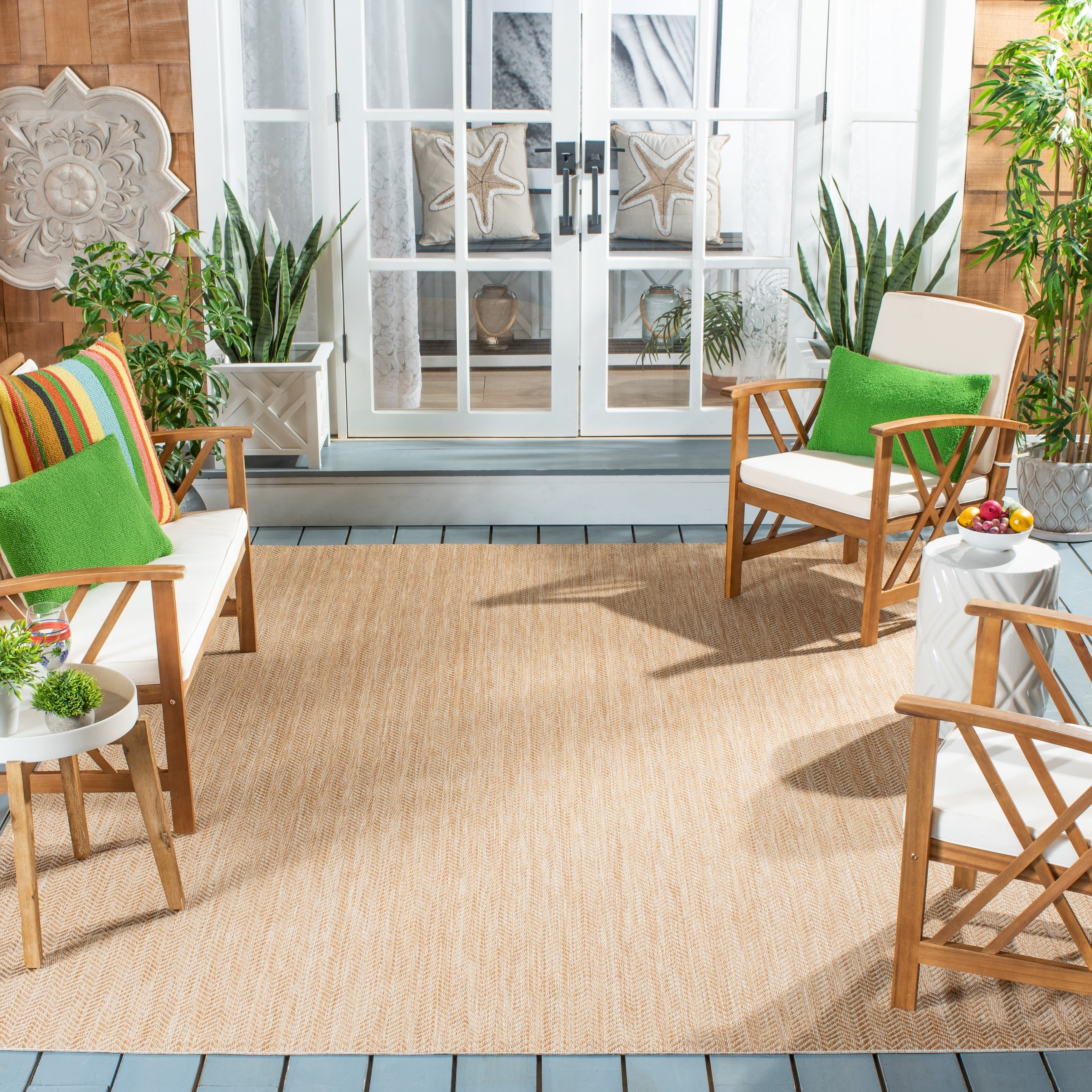 Tapis de jardin imperméable pour intérieur/extérieur SAFAVIEH Courtyard Ilmur
