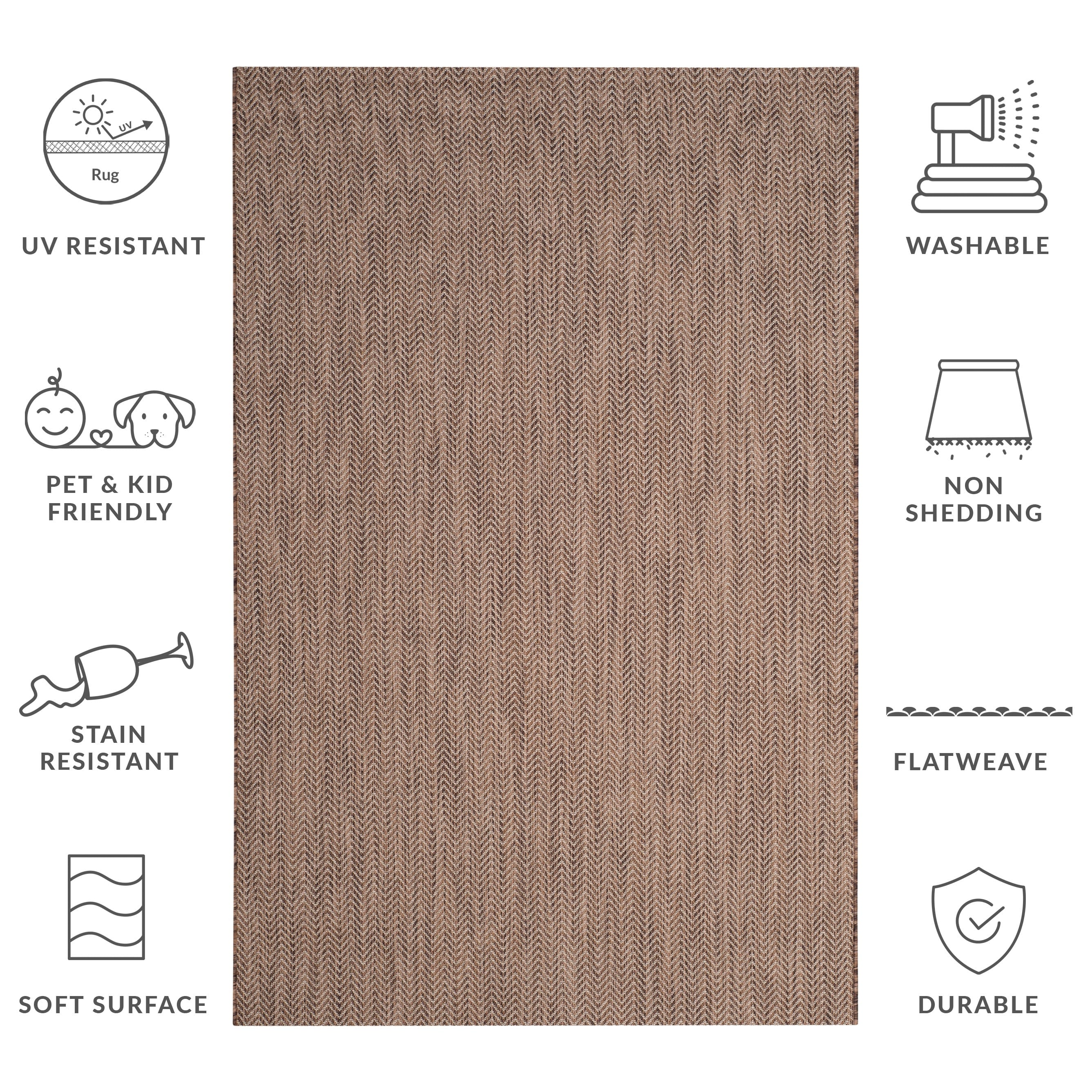 Tapis de jardin imperméable pour intérieur/extérieur SAFAVIEH Courtyard Ilmur