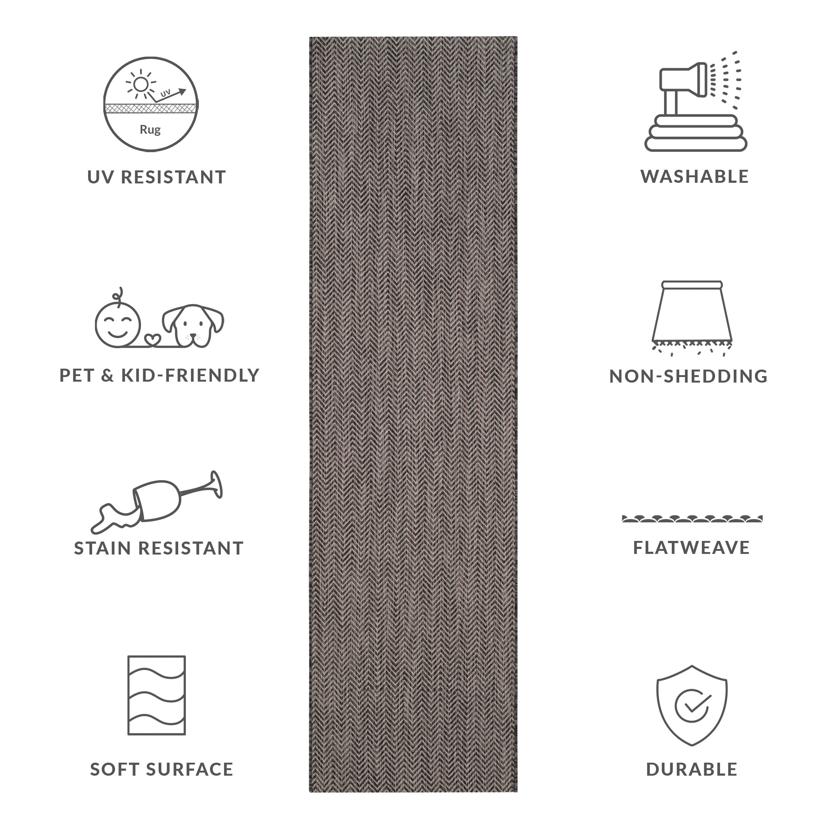 Tapis de jardin imperméable pour intérieur/extérieur SAFAVIEH Courtyard Ilmur