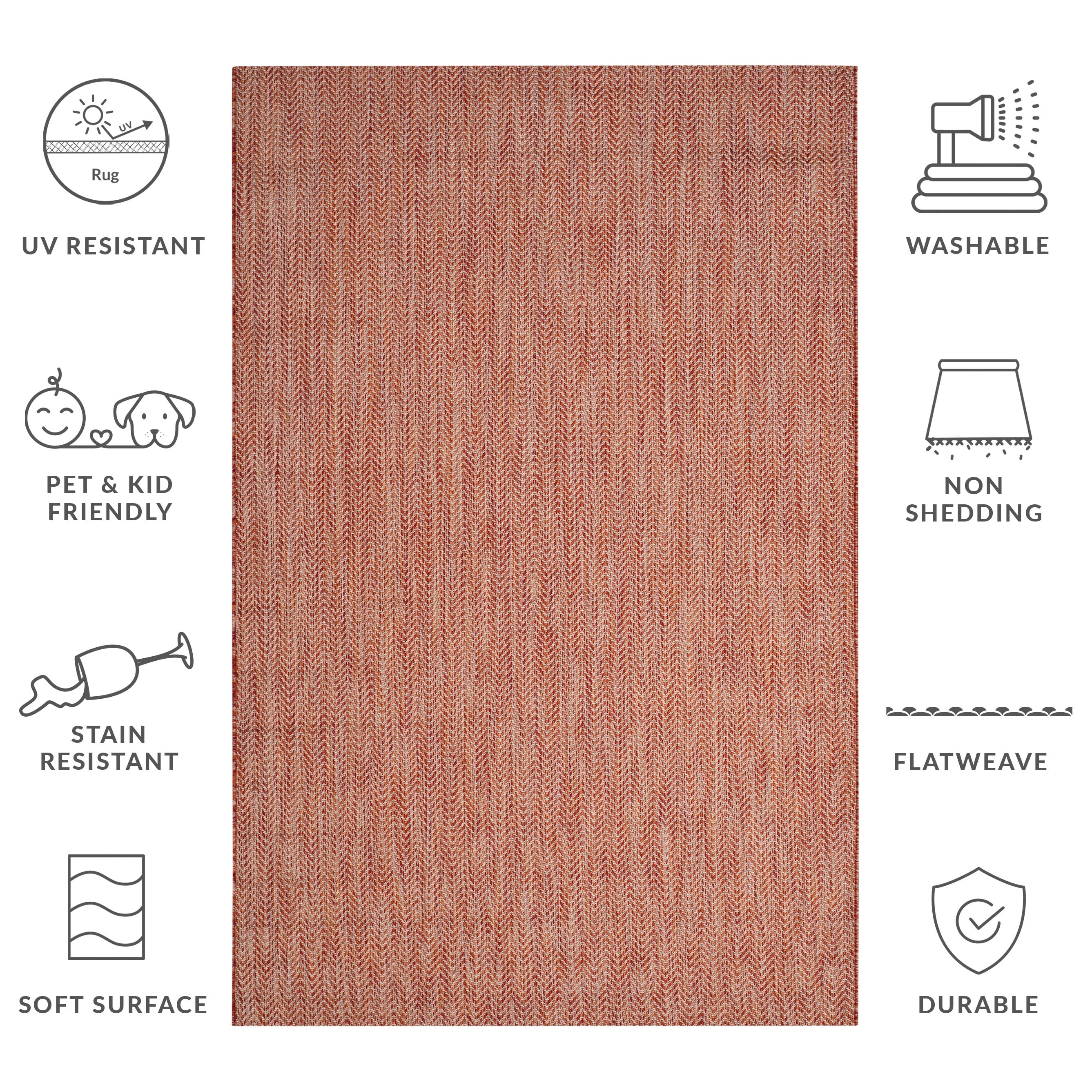 Tapis de jardin imperméable pour intérieur/extérieur SAFAVIEH Courtyard Ilmur