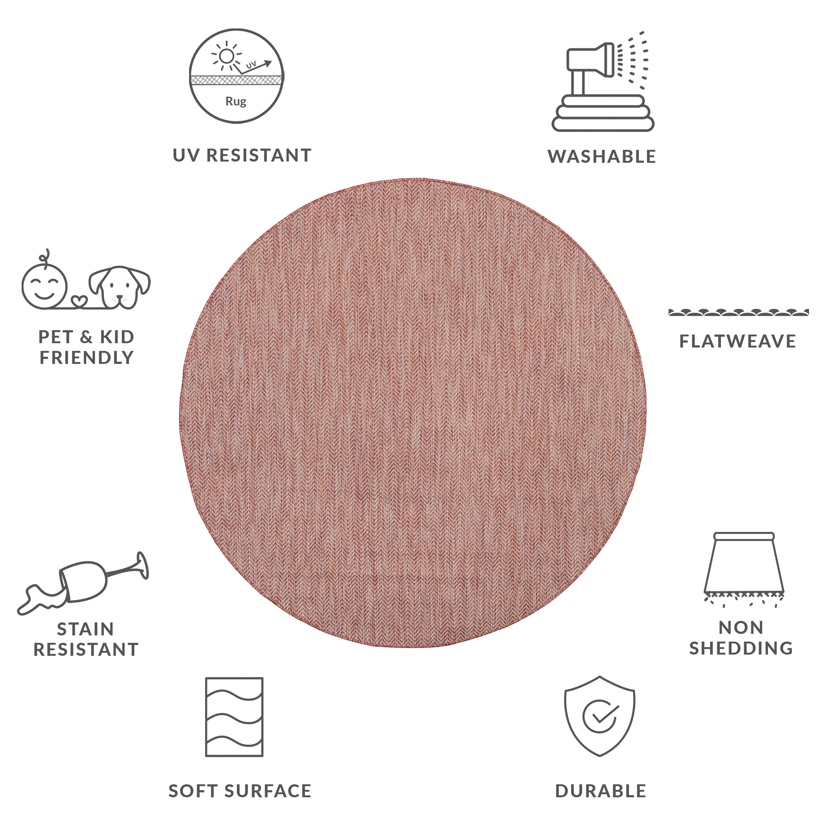 Tapis de jardin imperméable pour intérieur/extérieur SAFAVIEH Courtyard Ilmur