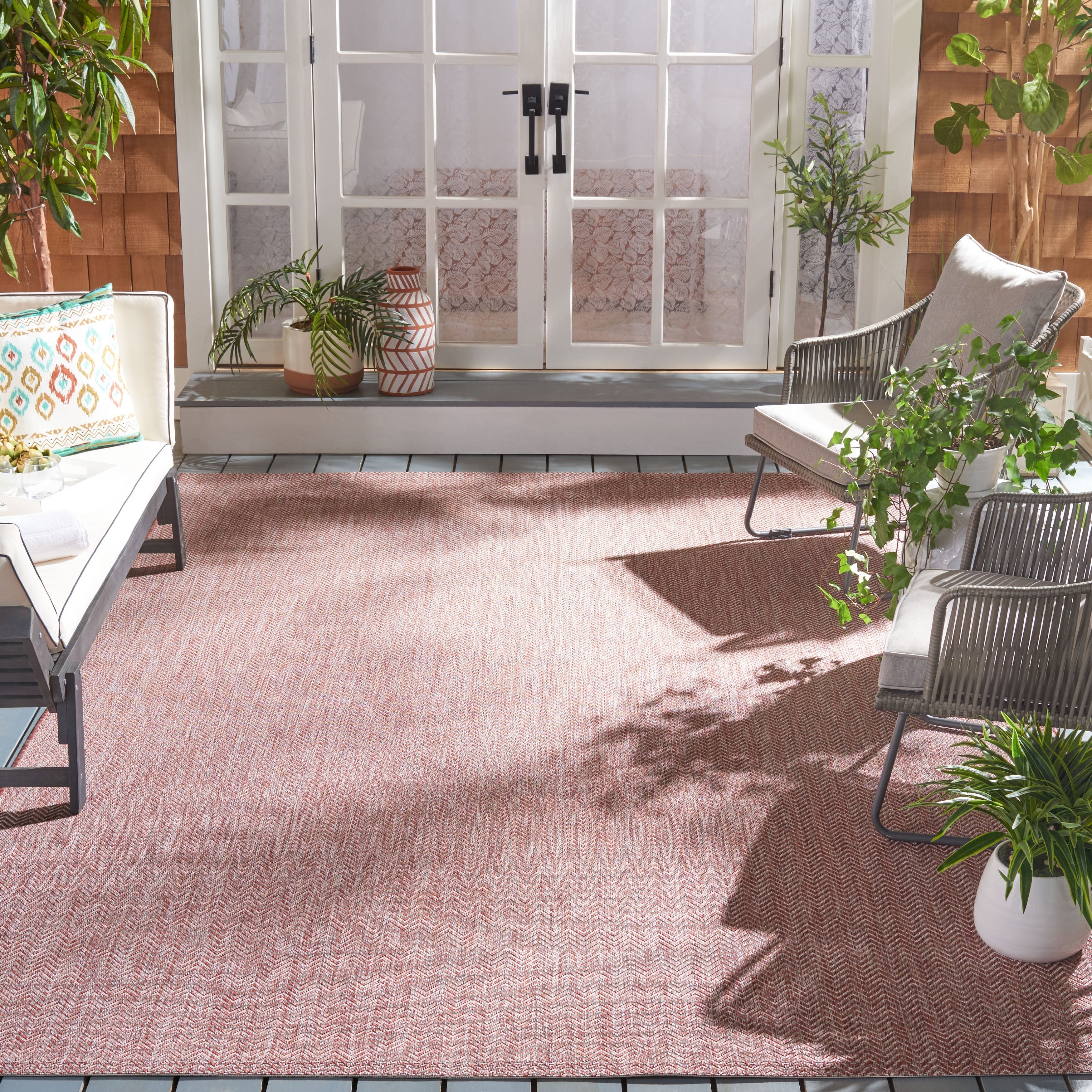 Tapis de jardin imperméable pour intérieur/extérieur SAFAVIEH Courtyard Ilmur