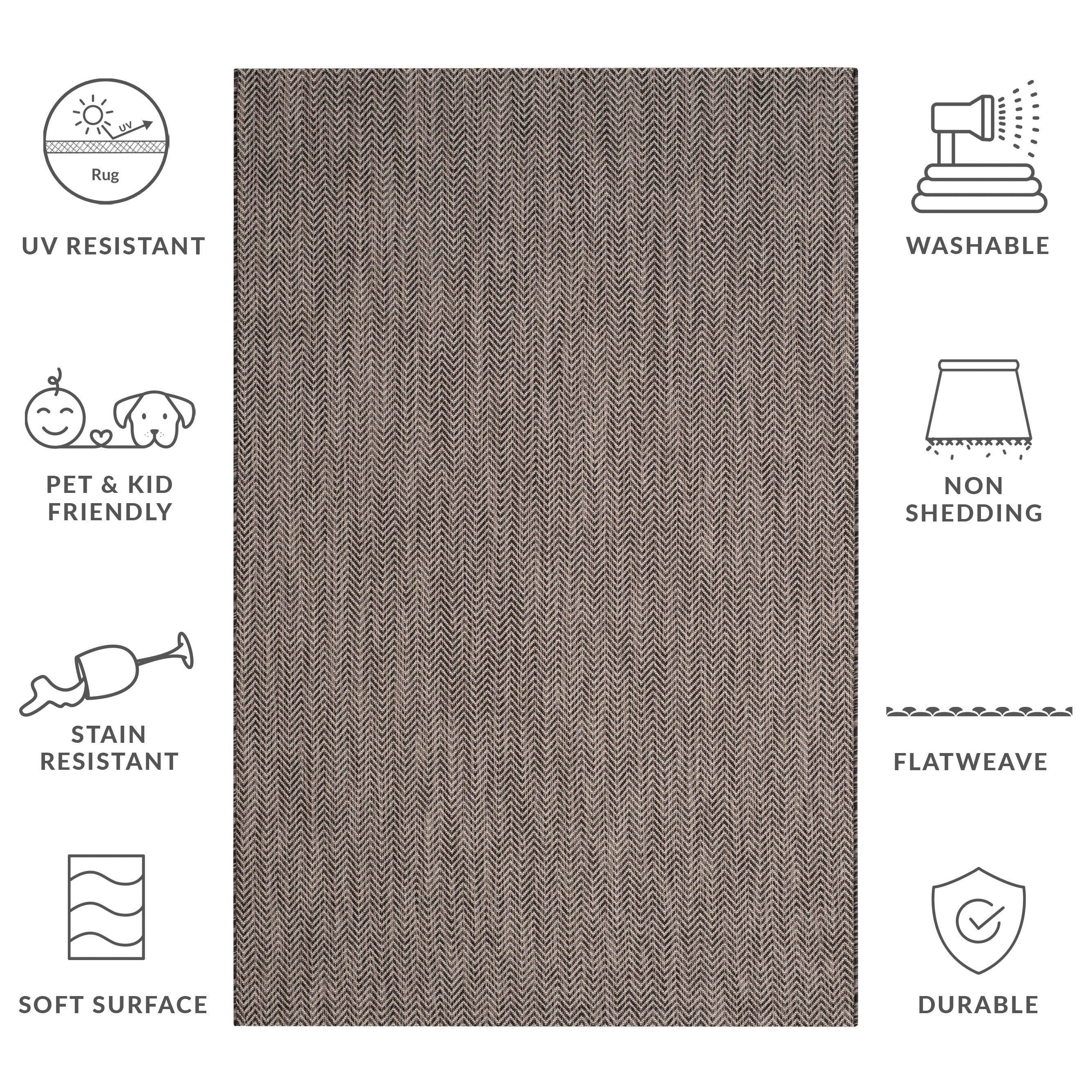 Tapis de jardin imperméable pour intérieur/extérieur SAFAVIEH Courtyard Ilmur