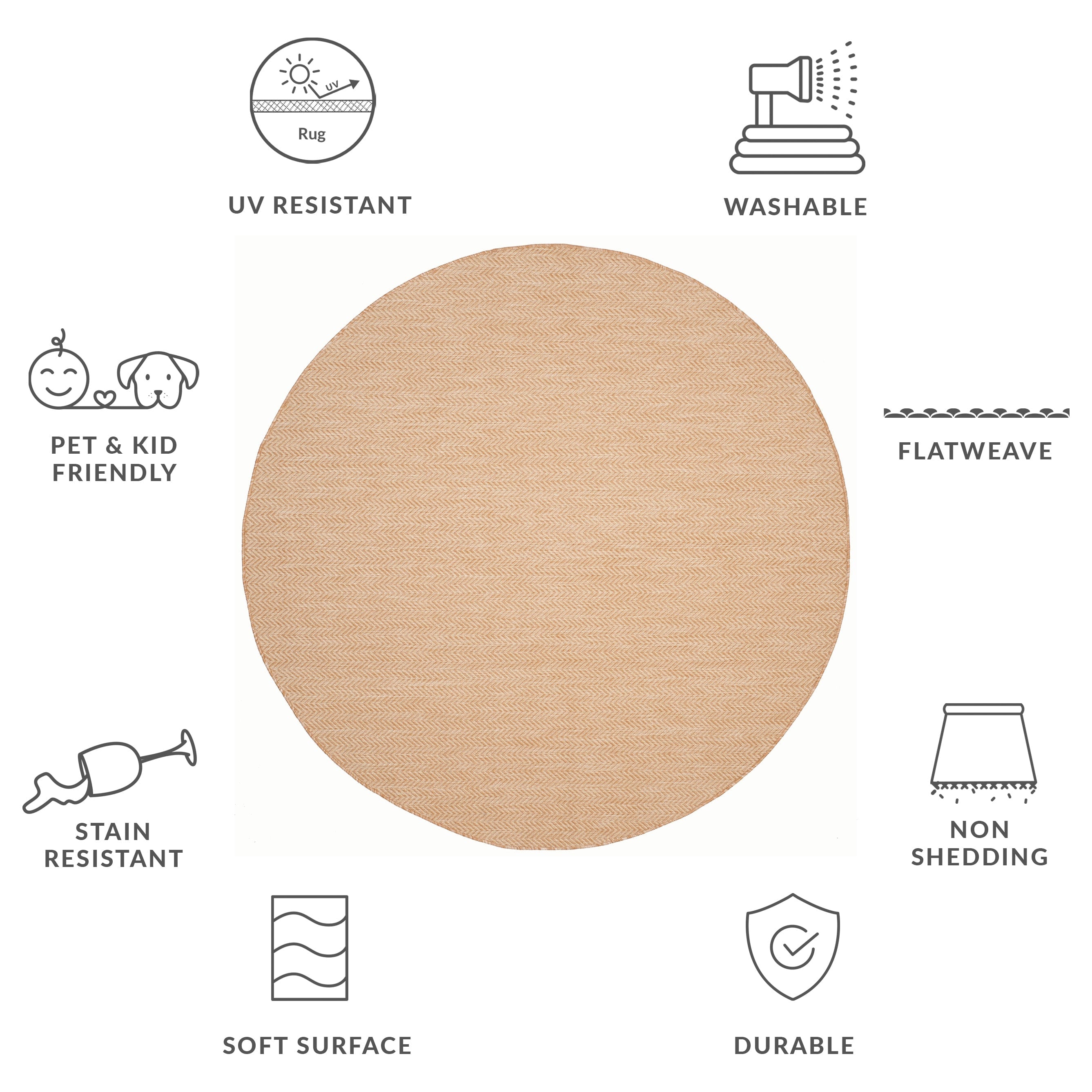 Tapis de jardin imperméable pour intérieur/extérieur SAFAVIEH Courtyard Ilmur