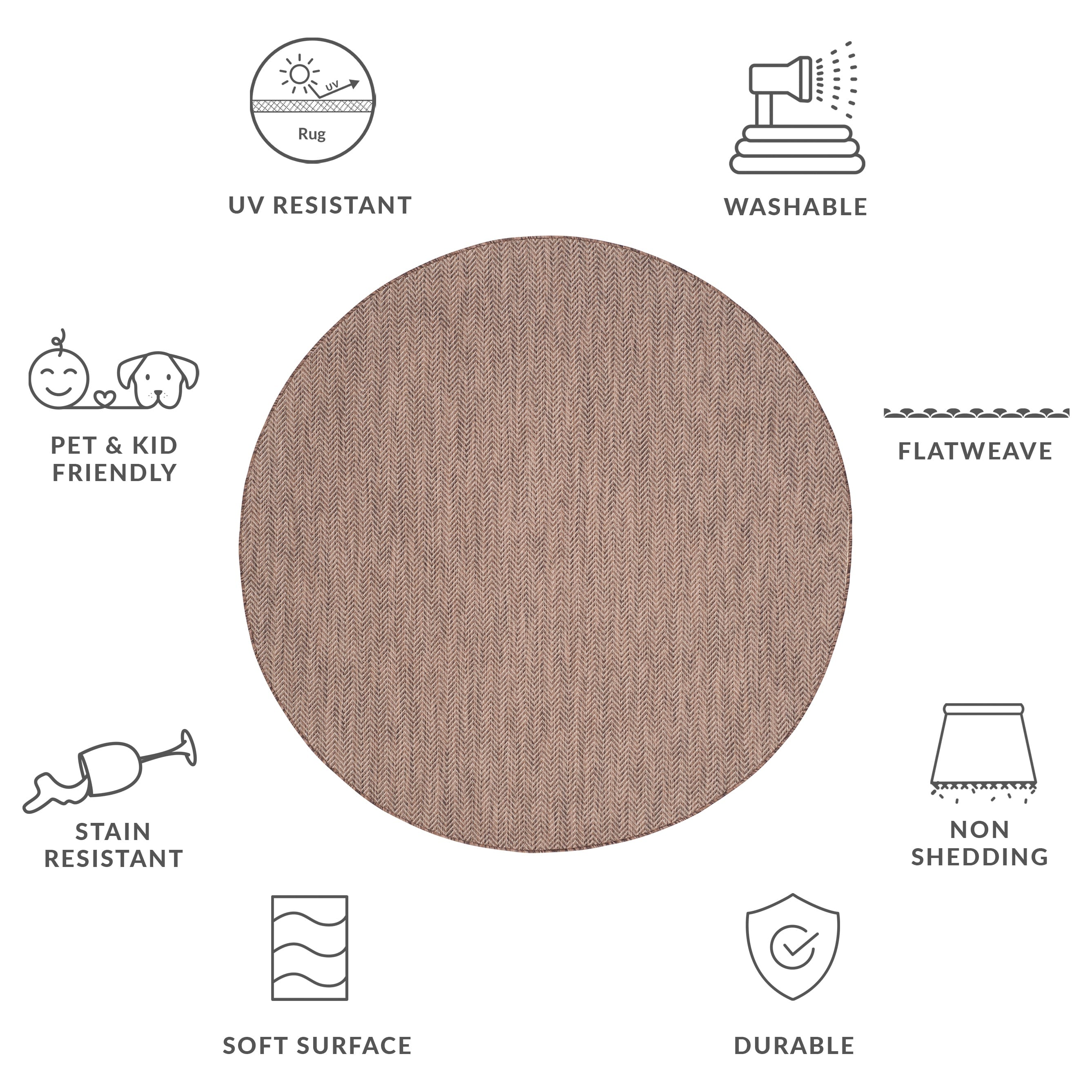 Tapis de jardin imperméable pour intérieur/extérieur SAFAVIEH Courtyard Ilmur