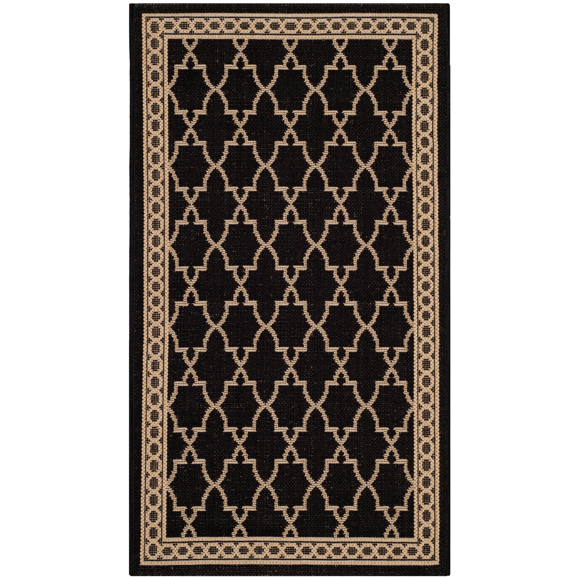 Tapis de jardin imperméable pour intérieur/extérieur SAFAVIEH Courtyard Janell Treillis