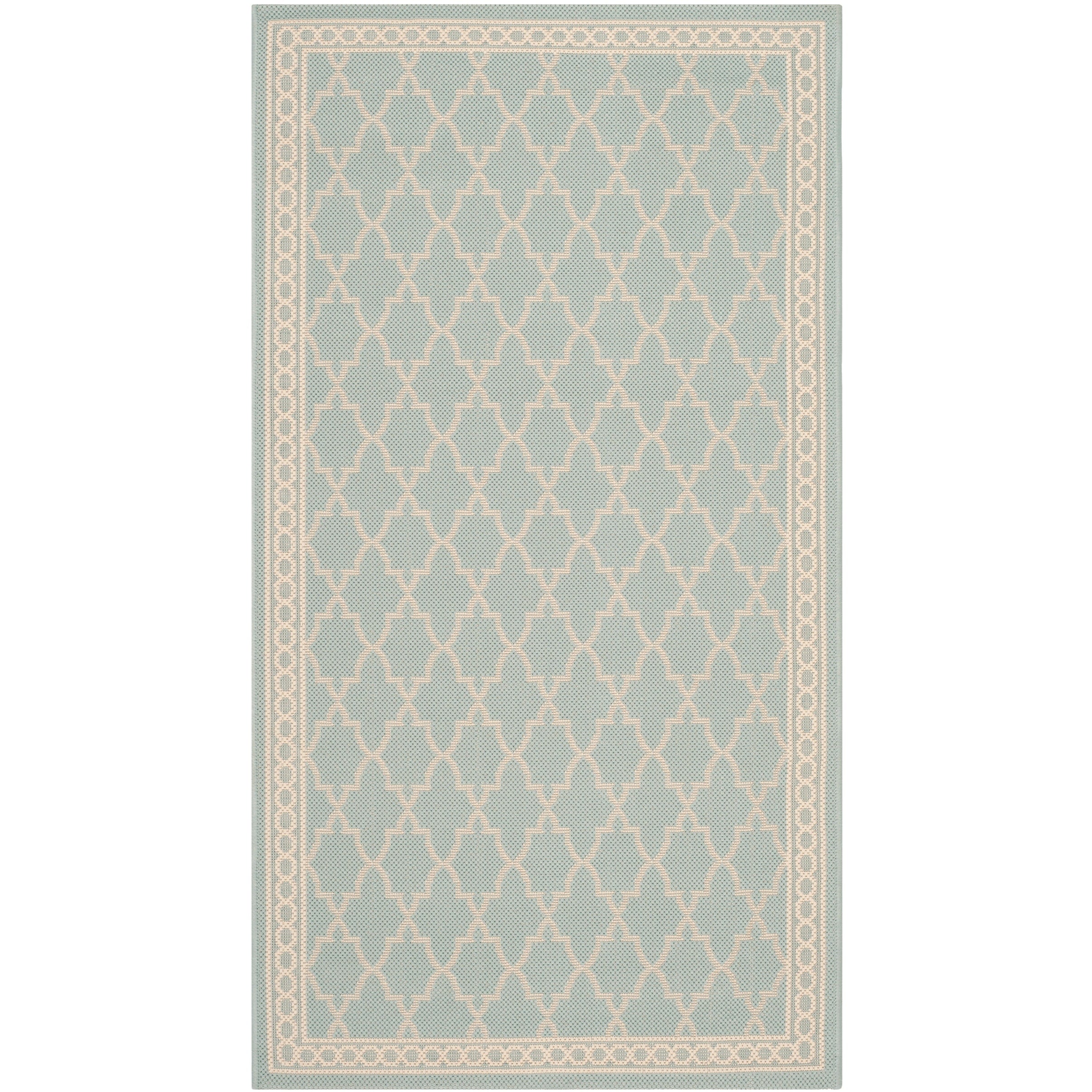 Tapis de jardin imperméable pour intérieur/extérieur SAFAVIEH Courtyard Janell Treillis