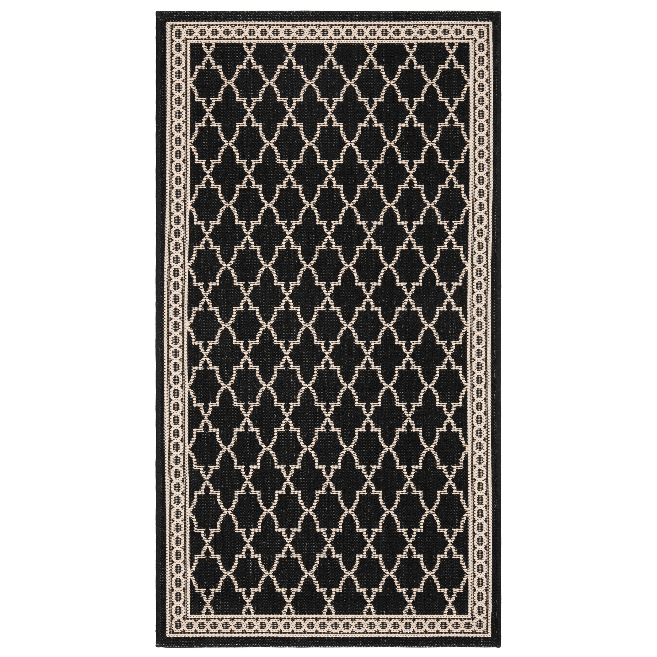 Tapis de jardin imperméable pour intérieur/extérieur SAFAVIEH Courtyard Janell Treillis
