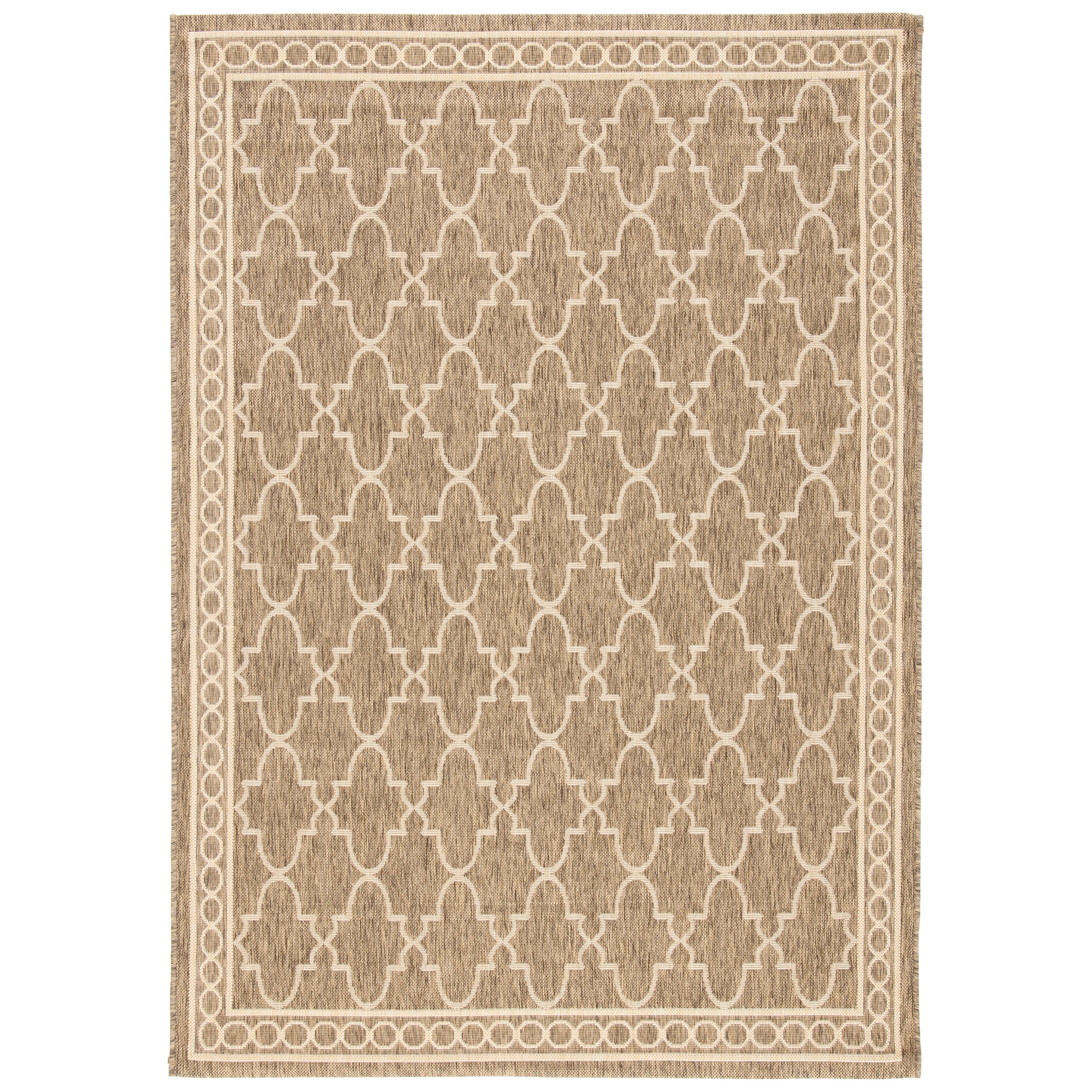 Tapis de jardin imperméable pour intérieur/extérieur SAFAVIEH Courtyard Janell Treillis