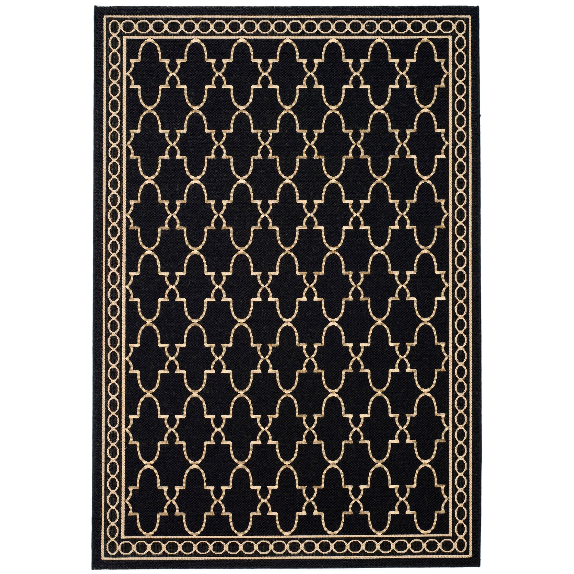 Tapis de jardin imperméable pour intérieur/extérieur SAFAVIEH Courtyard Janell Treillis