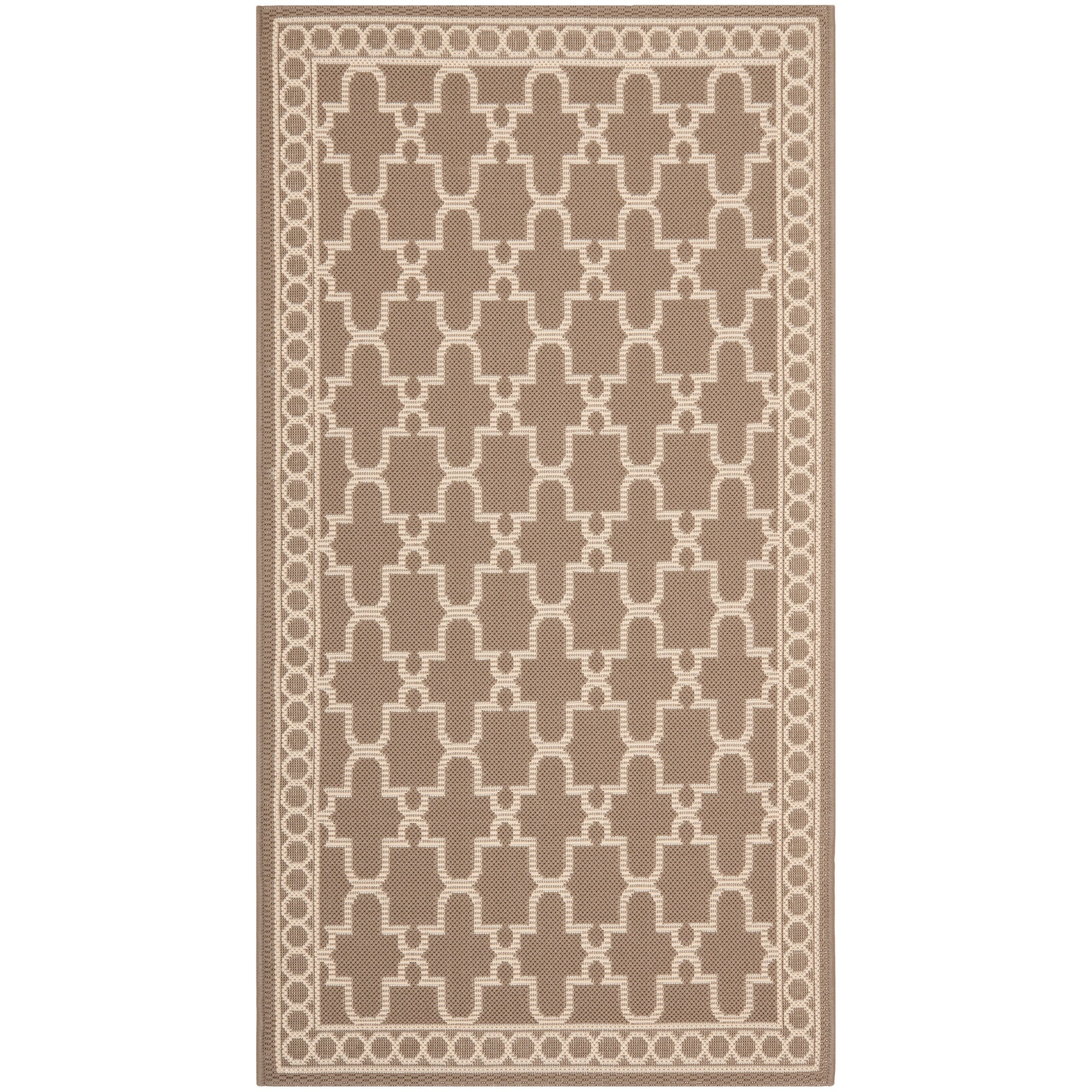 Tapis de jardin imperméable pour intérieur/extérieur SAFAVIEH Courtyard Janell Treillis