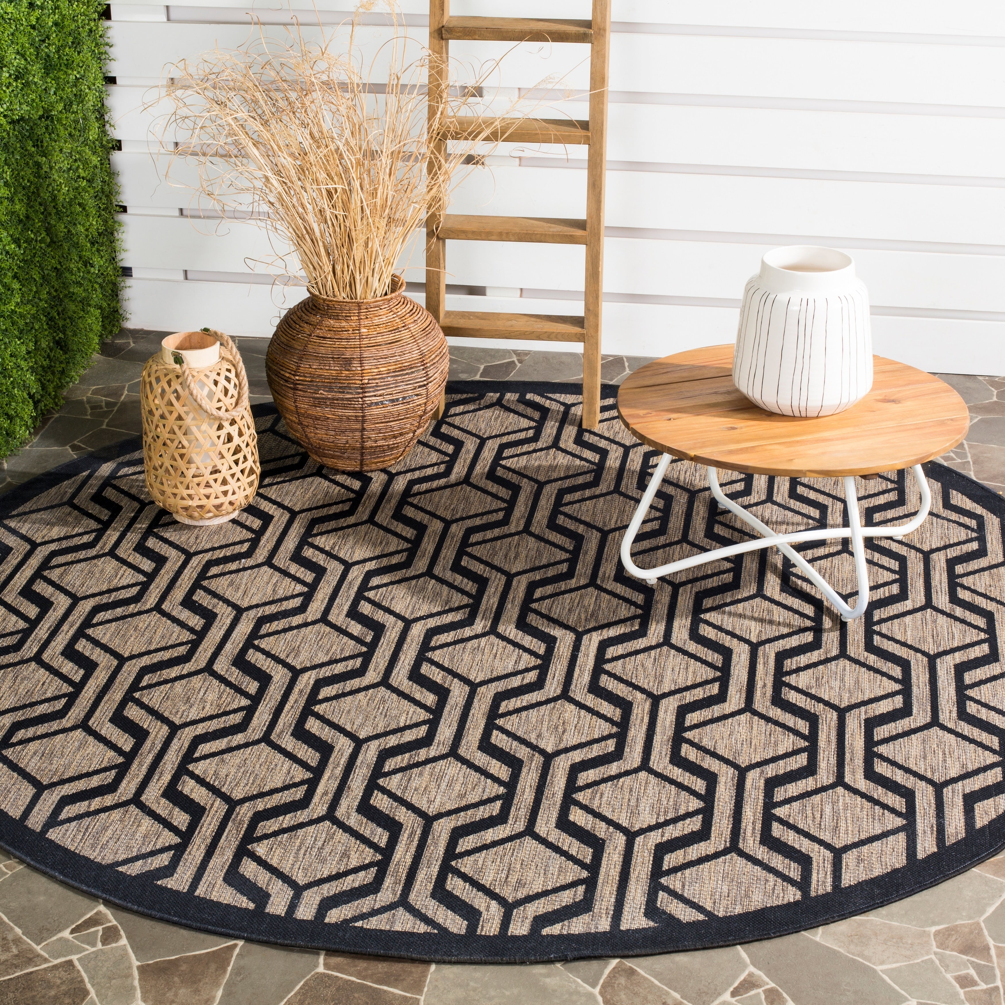 Tapis de jardin imperméable pour intérieur/extérieur SAFAVIEH Courtyard Jeanine