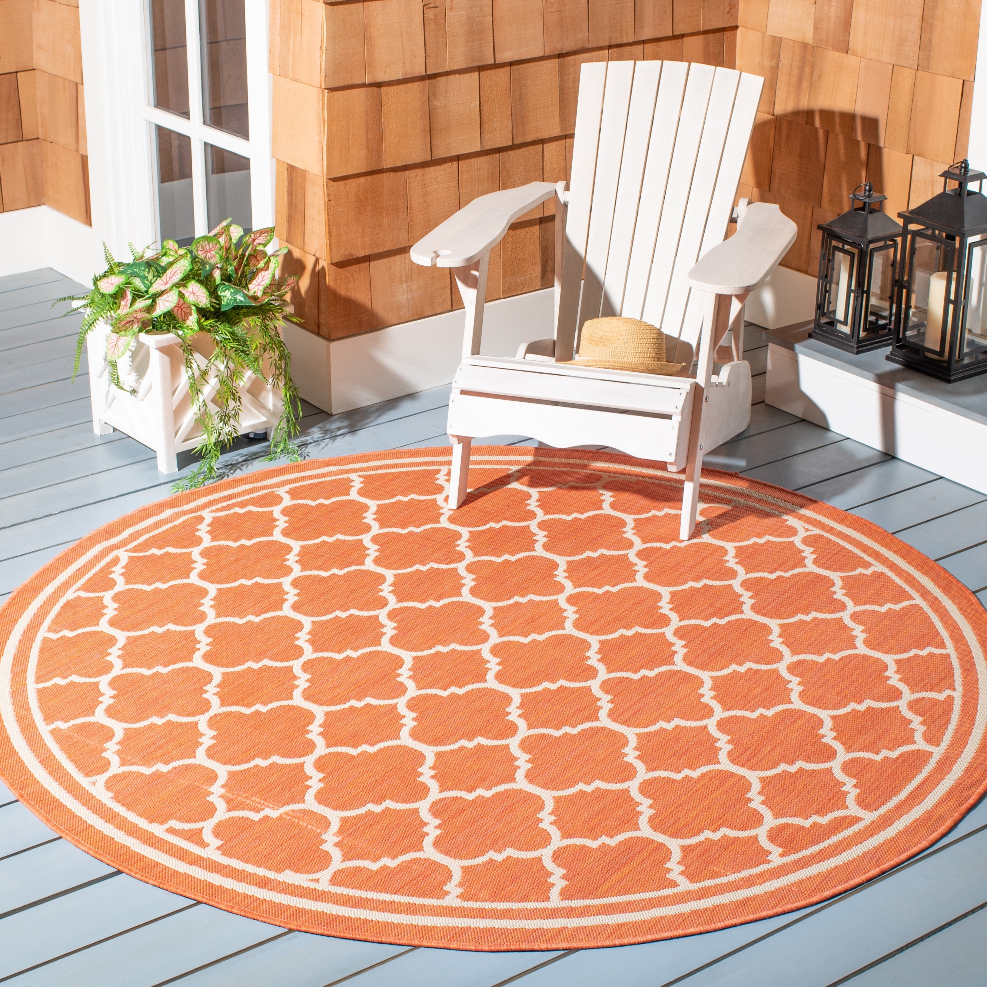 Tapis de jardin imperméable d'intérieur/extérieur SAFAVIEH Courtyard Kristelle