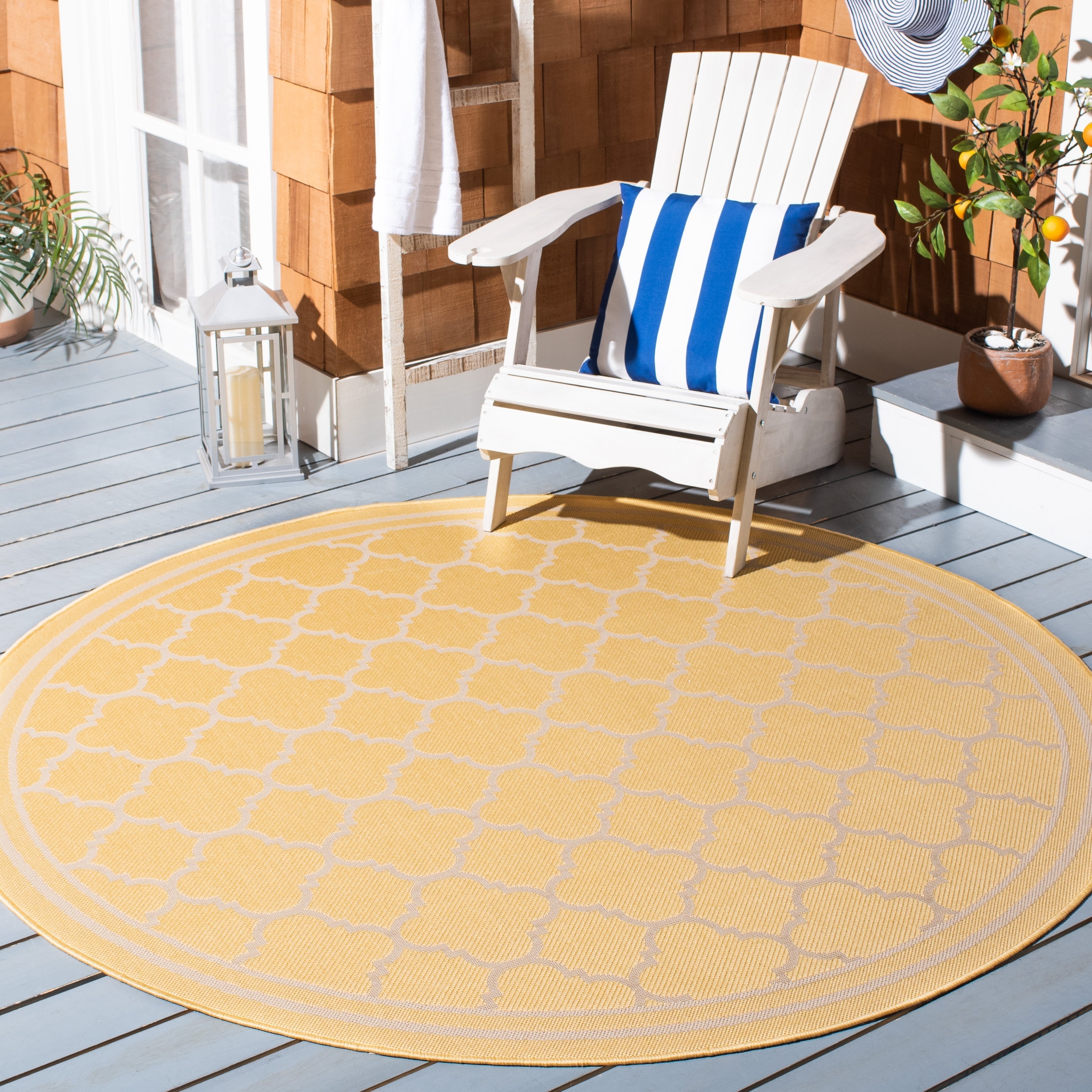Tapis de jardin imperméable d'intérieur/extérieur SAFAVIEH Courtyard Kristelle