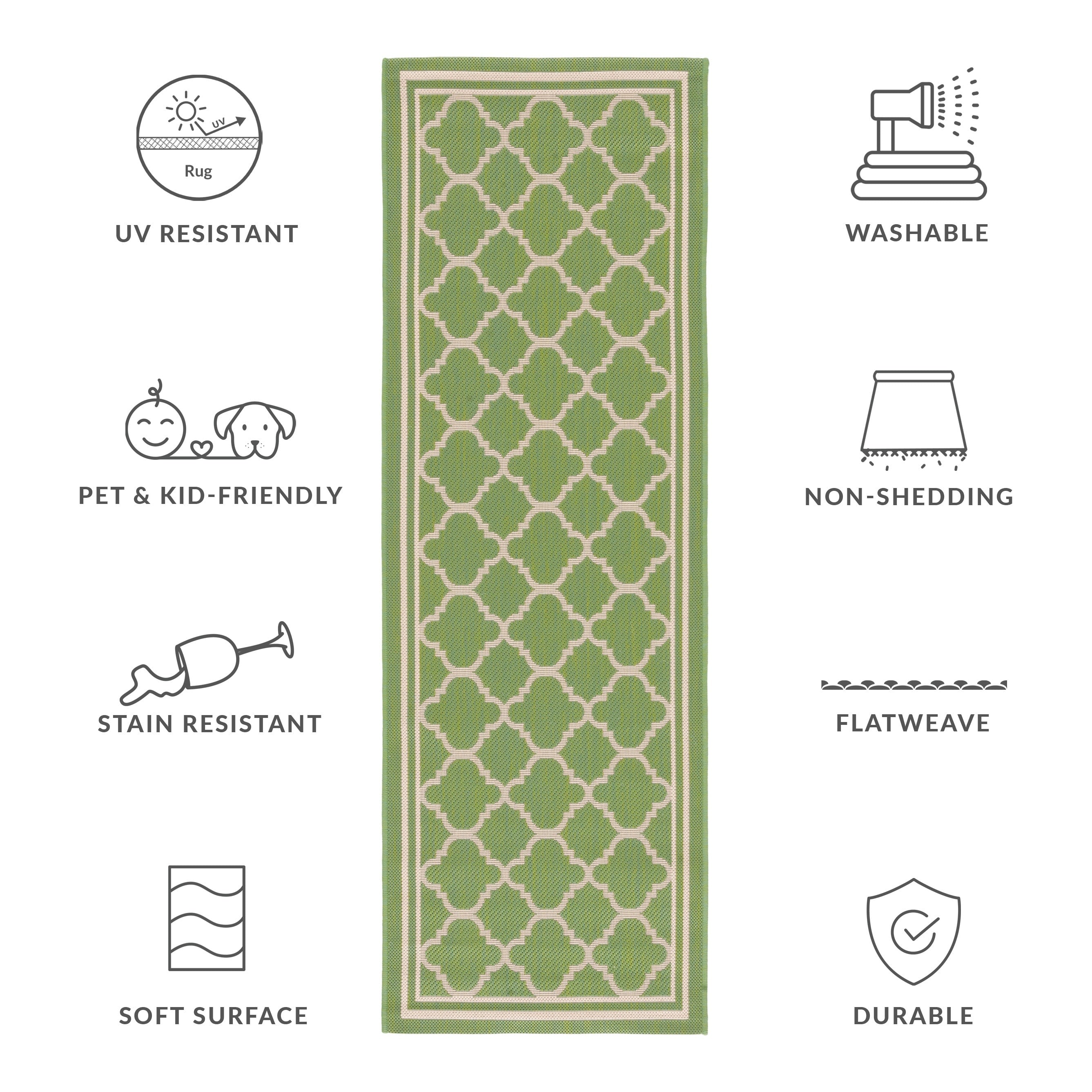 Tapis de jardin imperméable d'intérieur/extérieur SAFAVIEH Courtyard Kristelle