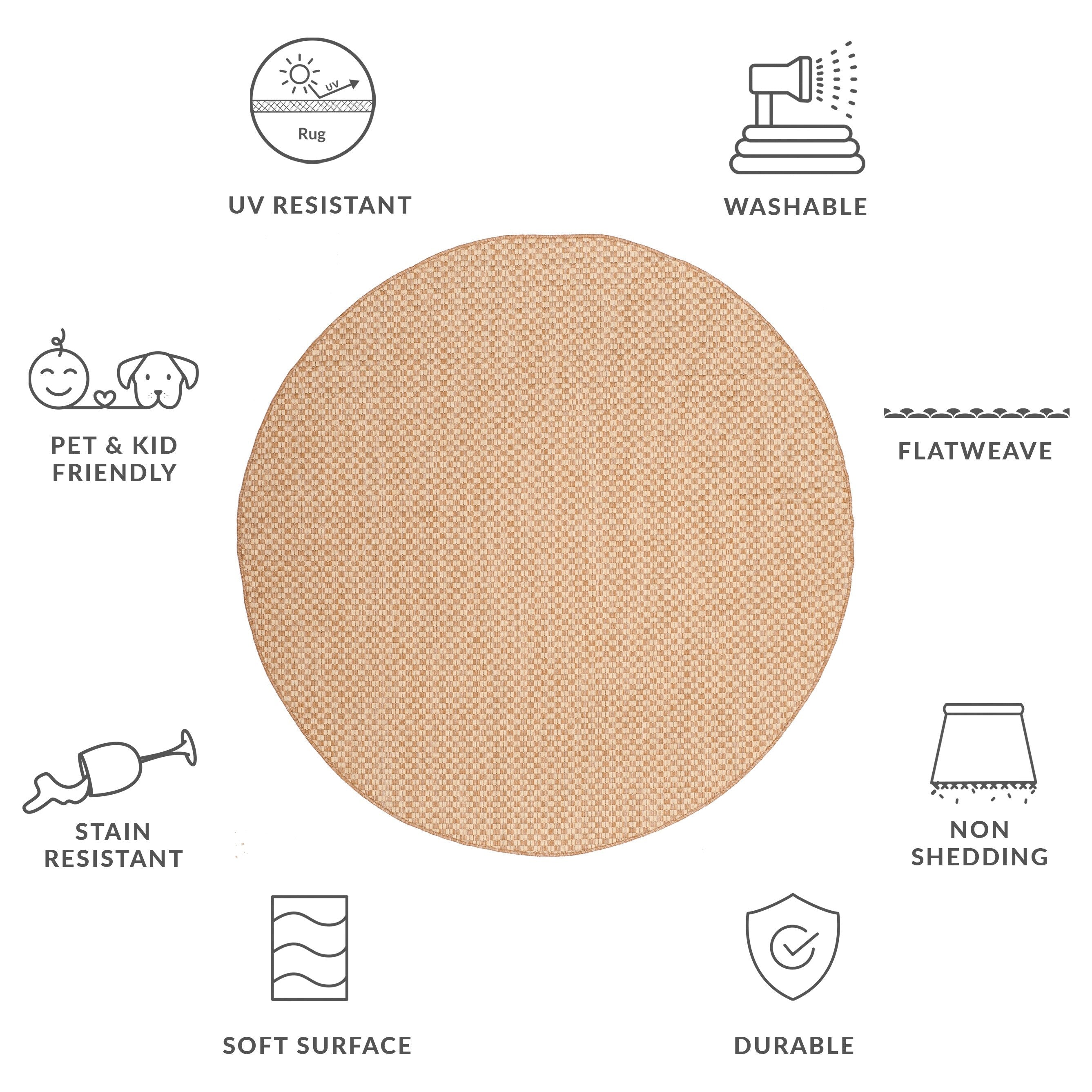 Tapis de jardin imperméable pour intérieur/extérieur SAFAVIEH Courtyard Ragini