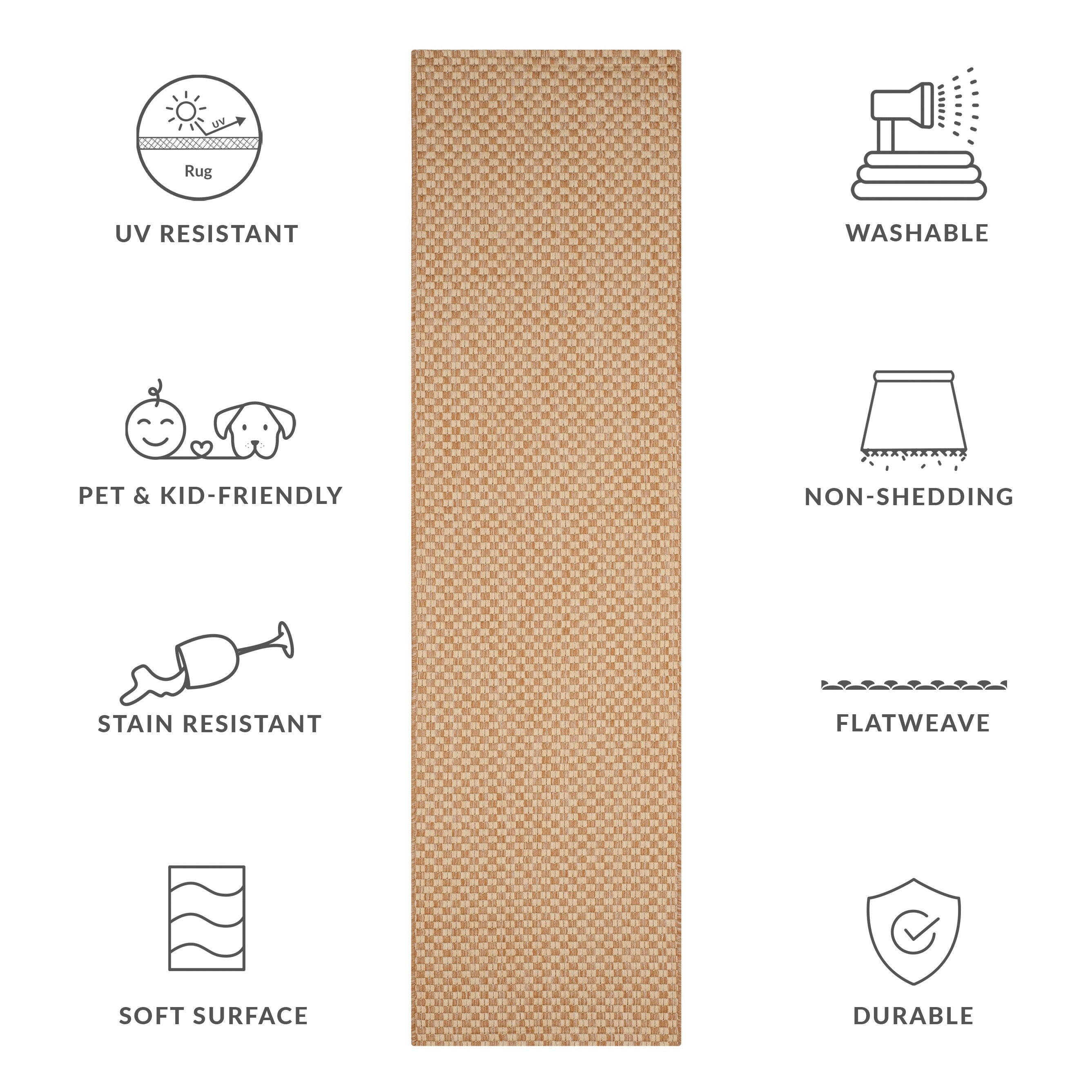 Tapis de jardin imperméable pour intérieur/extérieur SAFAVIEH Courtyard Ragini